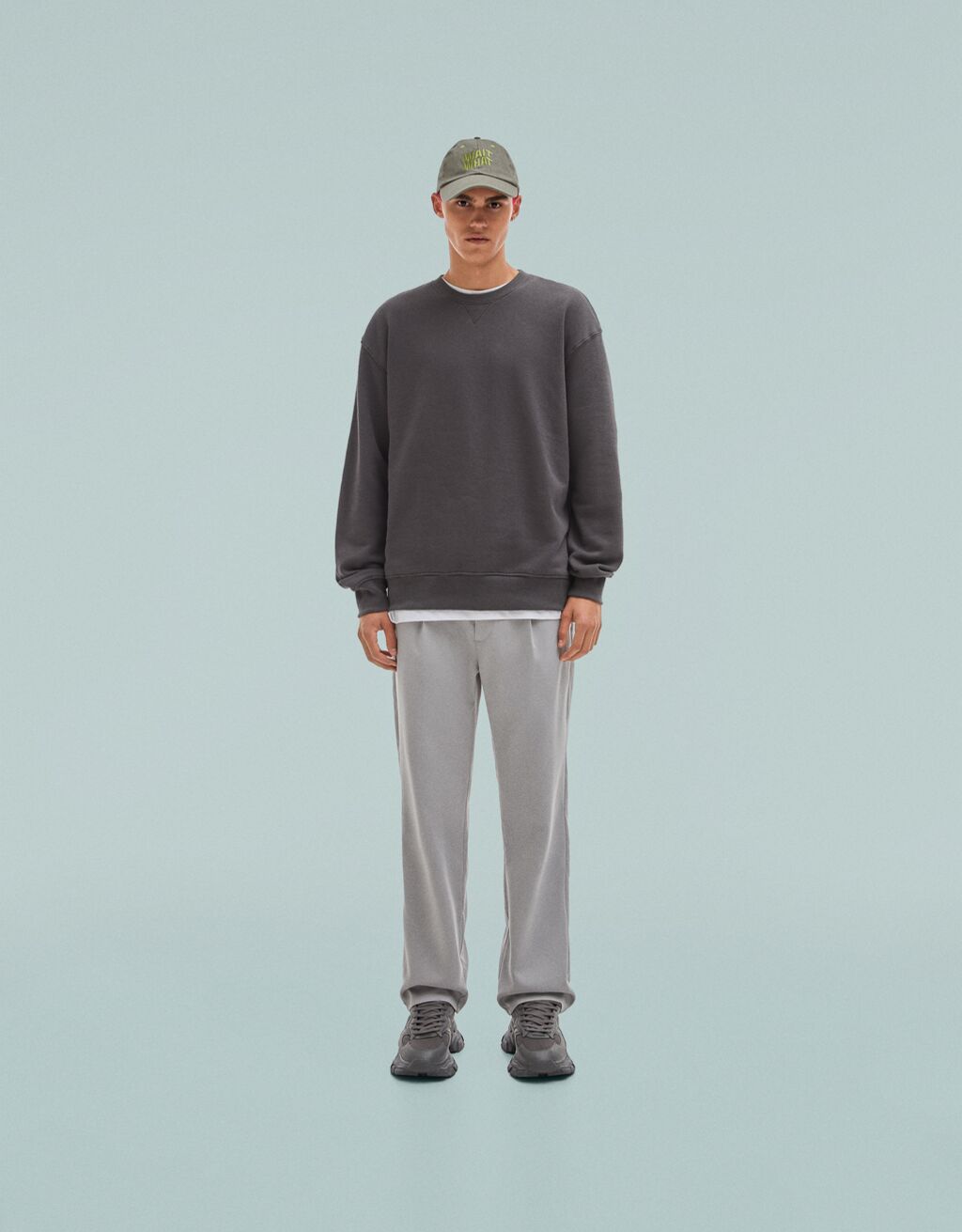 Sneakers mesh homme-Gris-1