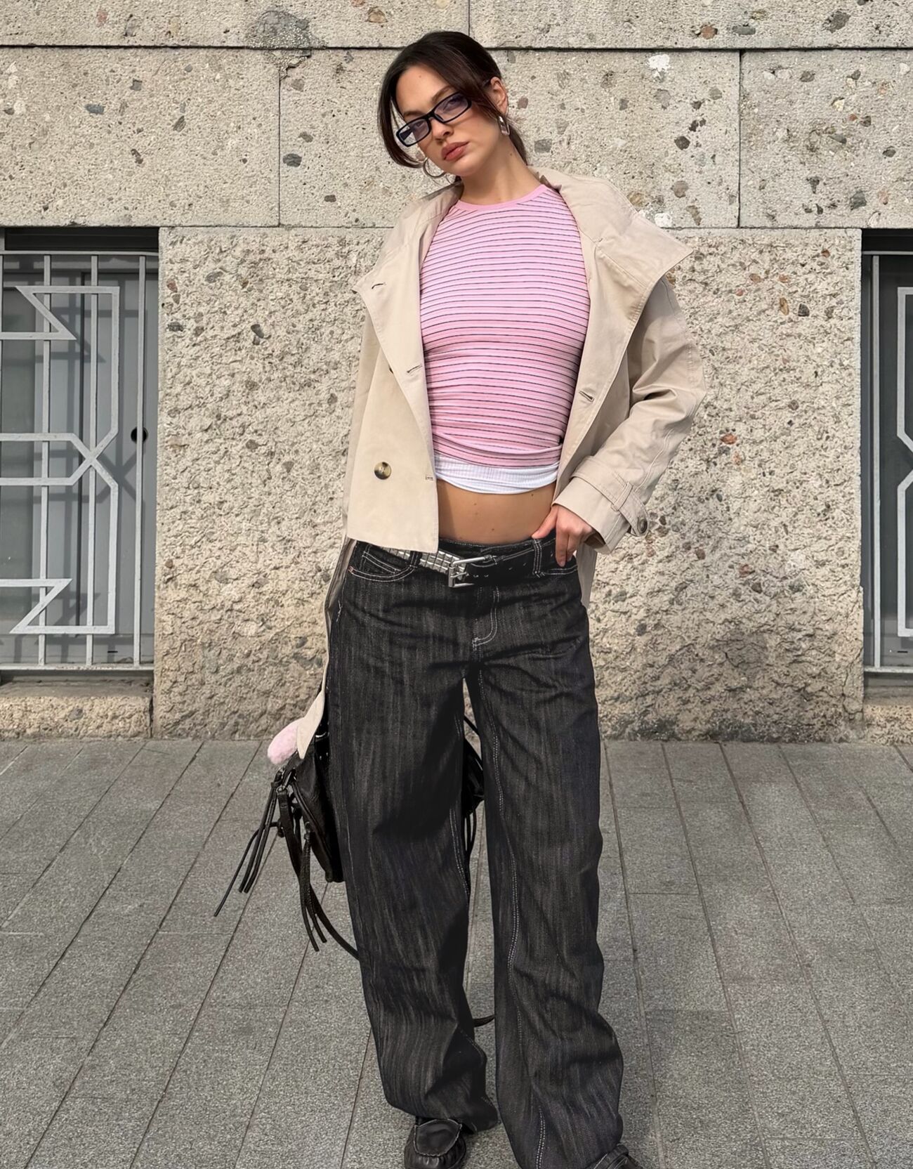 Low waist barrel jeans