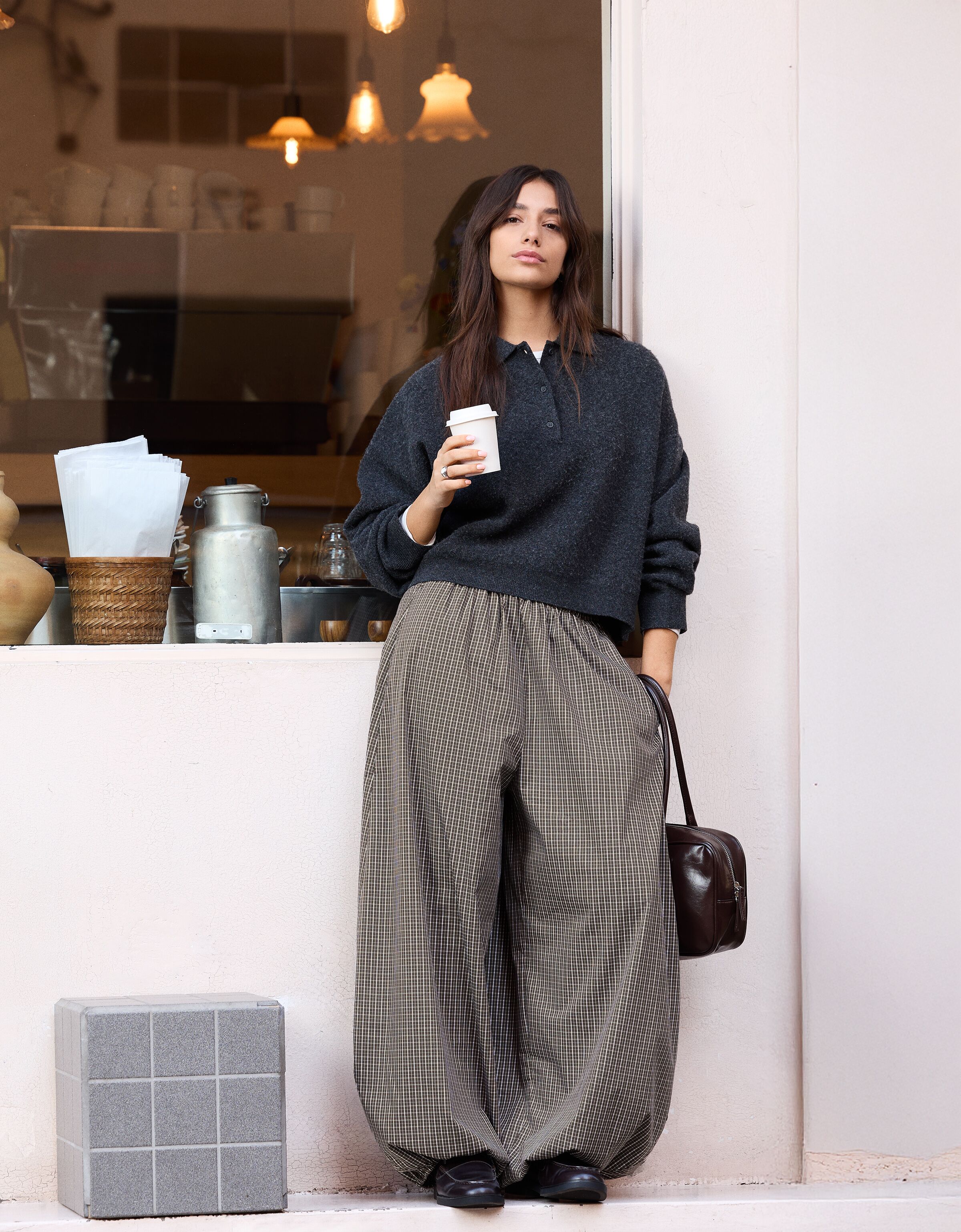 Spodnie bloomer z popeliny