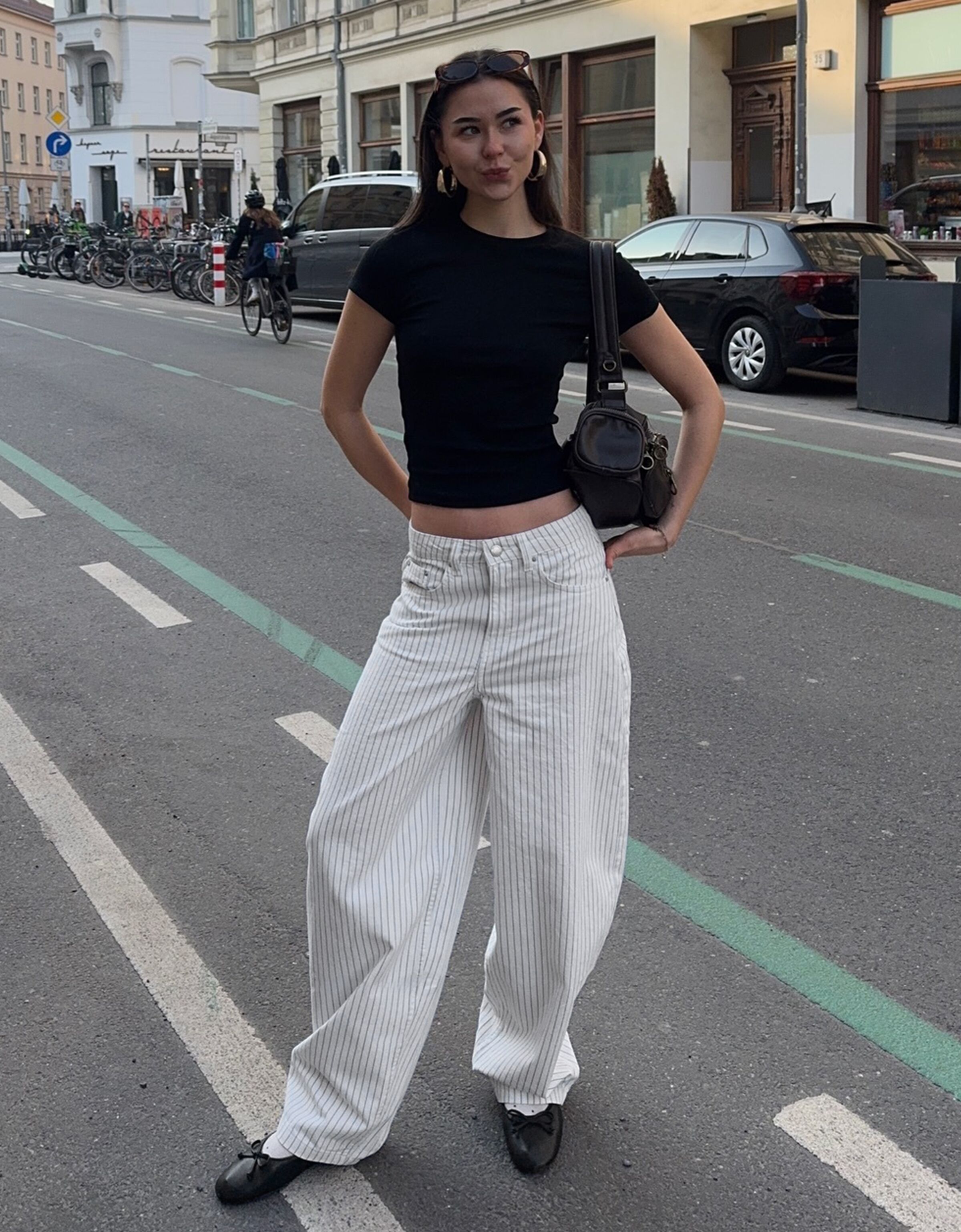 Spodnie o kroju balloon w paski