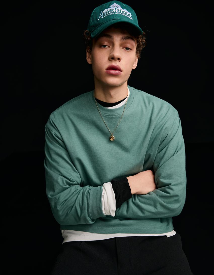 Long sleeve T-shirt-Green