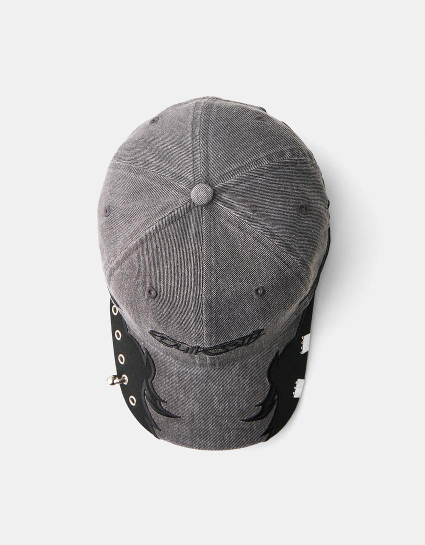 كاب دنيم بتفصيل-أسود-2