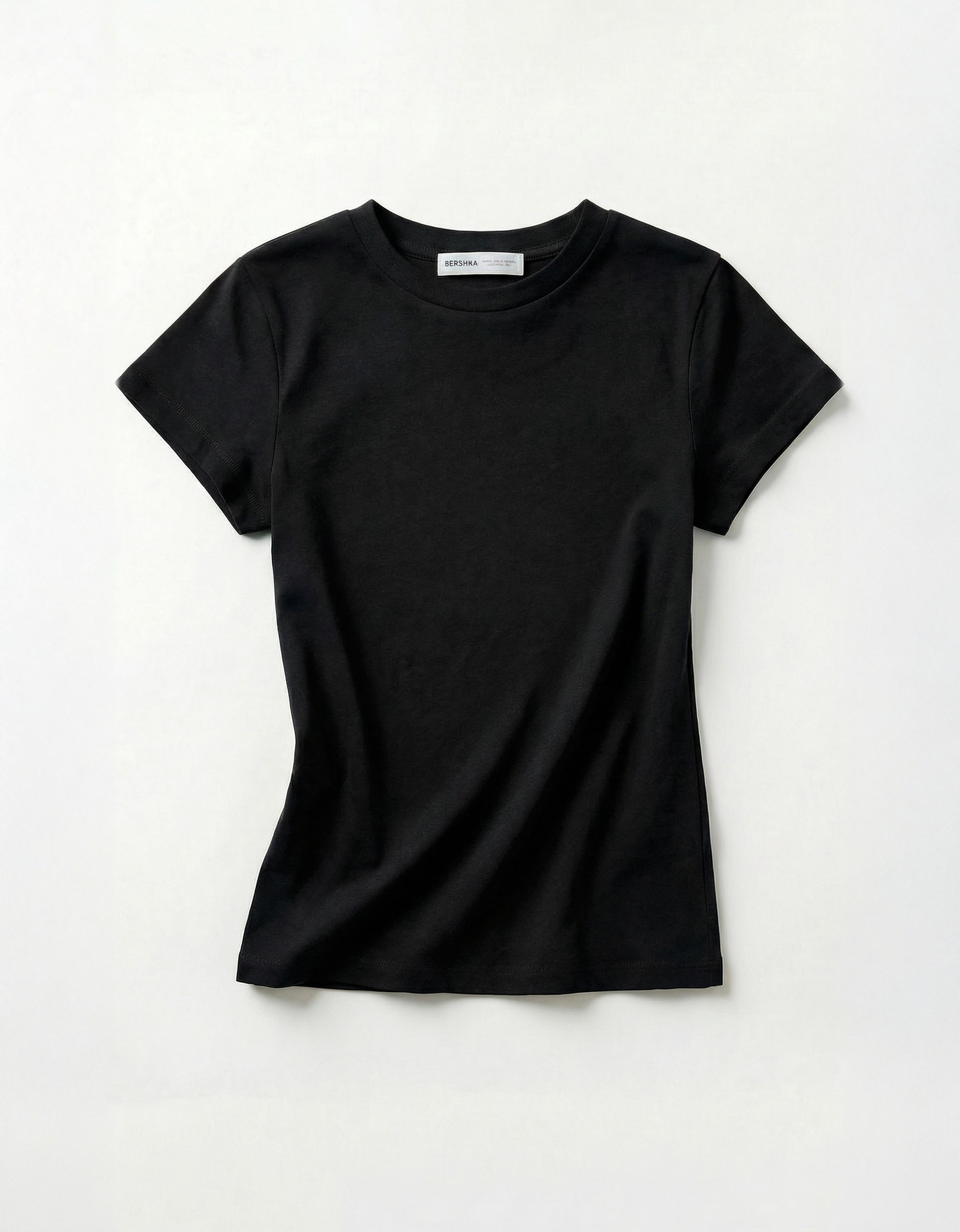 Basic short sleeve T-shirt — Black