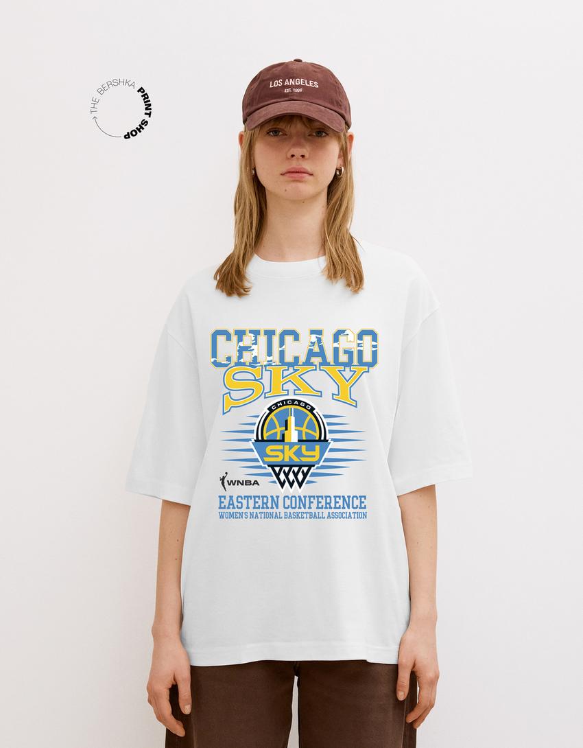Majica kratkih rukava WNBA Chicago Sky-Bela-3