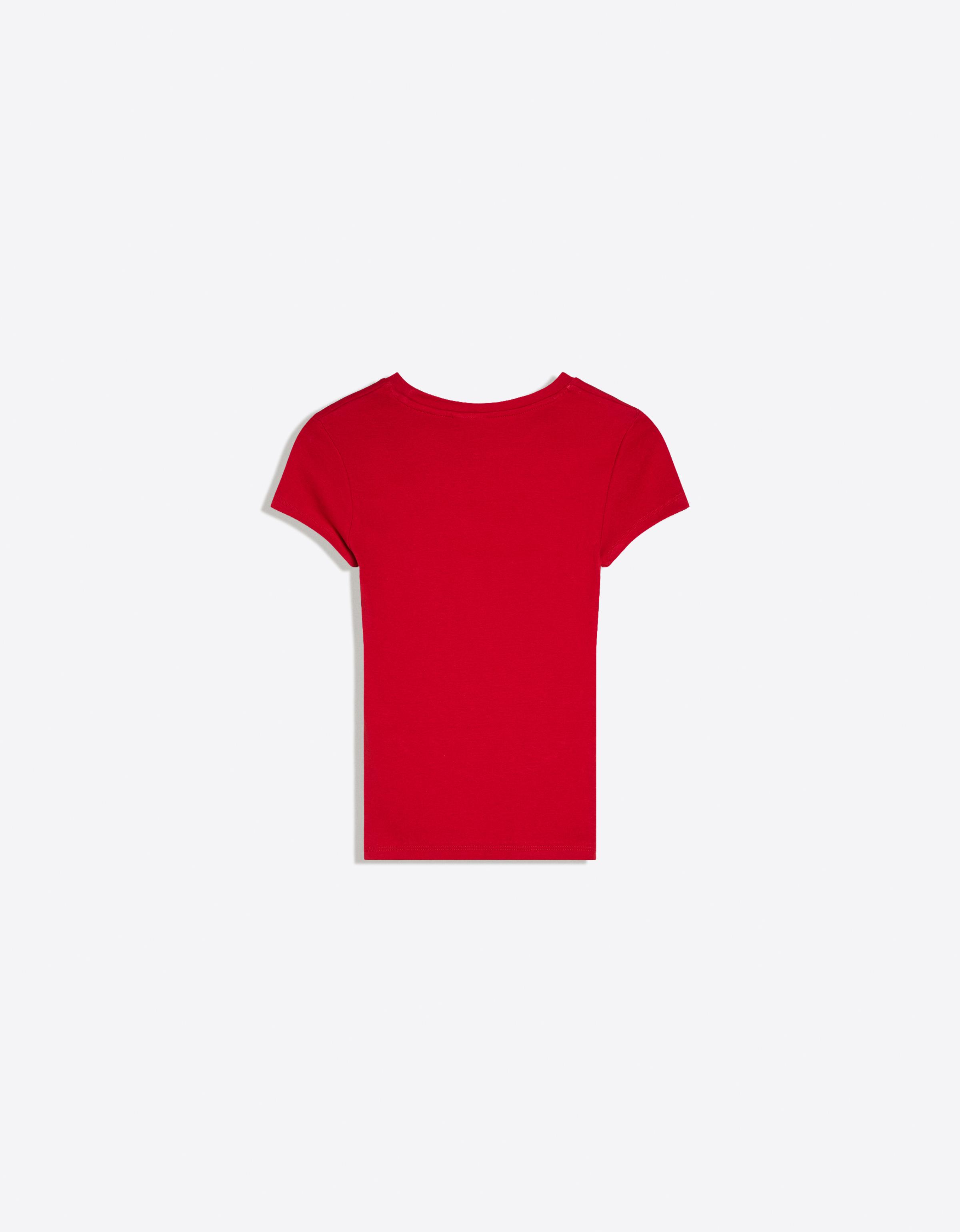 Short sleeve print T-shirt — Red