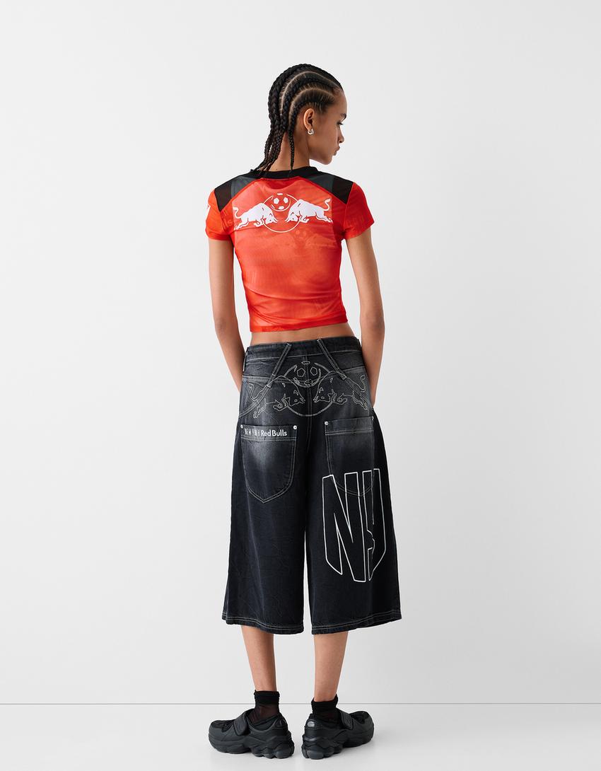 تيشرت كروب نيويورك ريد بولز بأحجار راين-زهري-2