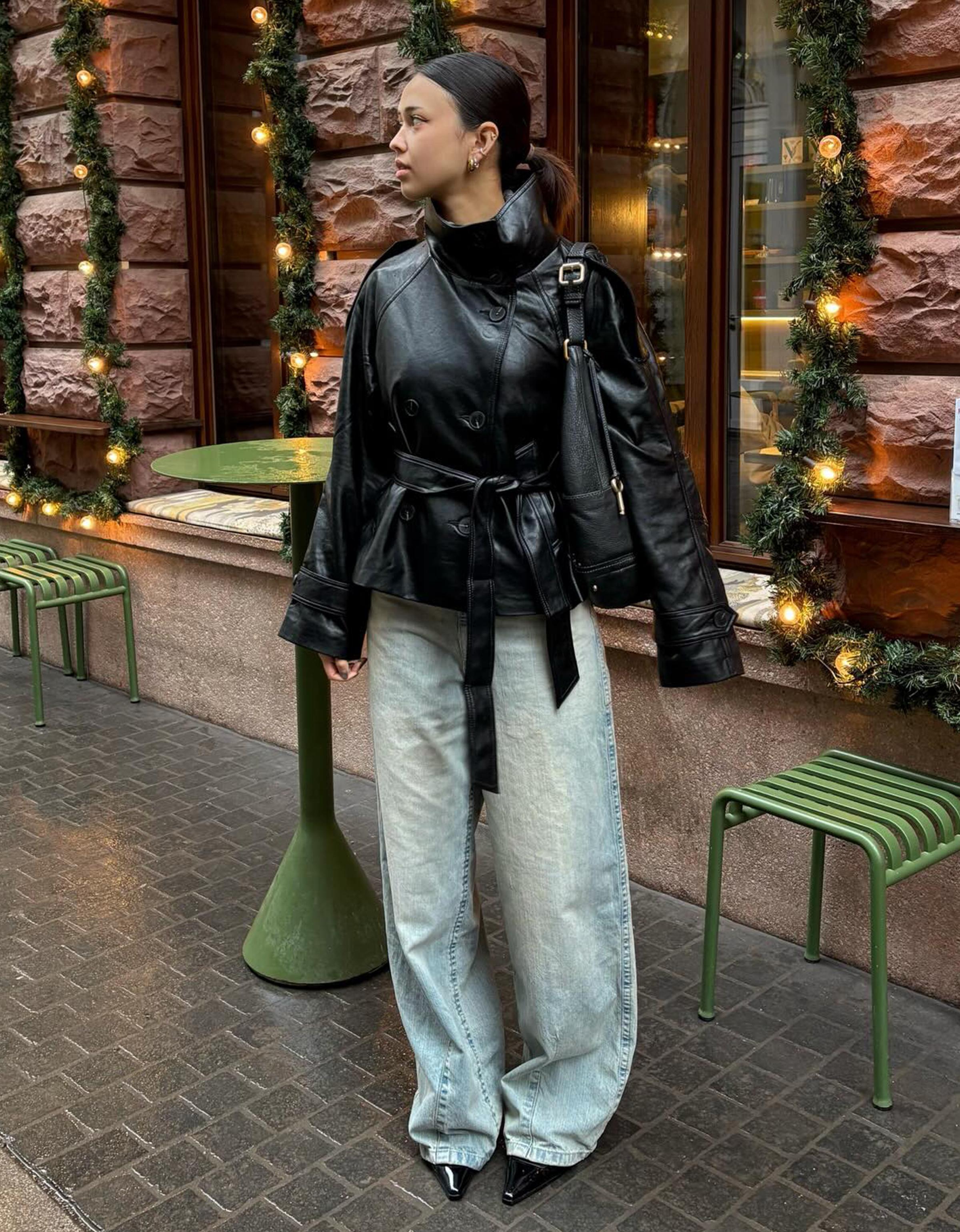 Süper geniş paça düşük bel jean - Görsel 37