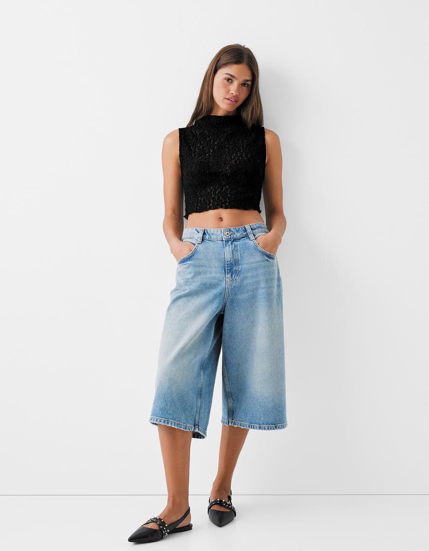 توب دانتيل بدون أكمام-أسود-3