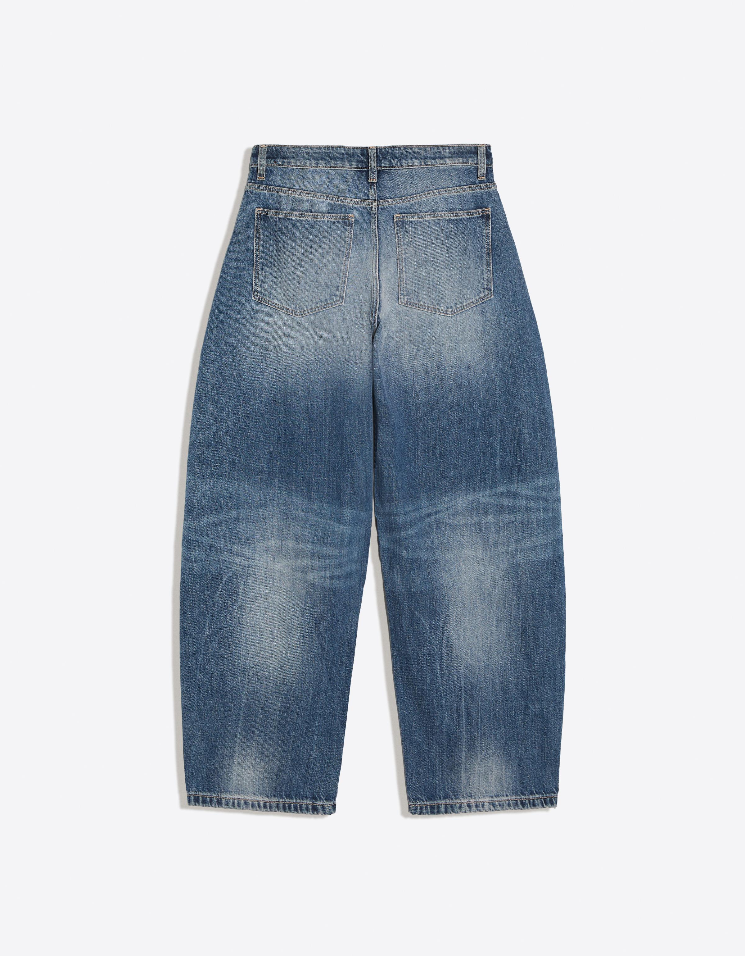 Cropped barrel-leg jeans — Light blue