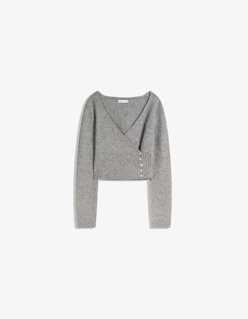 Cardigan nasturi-Gri