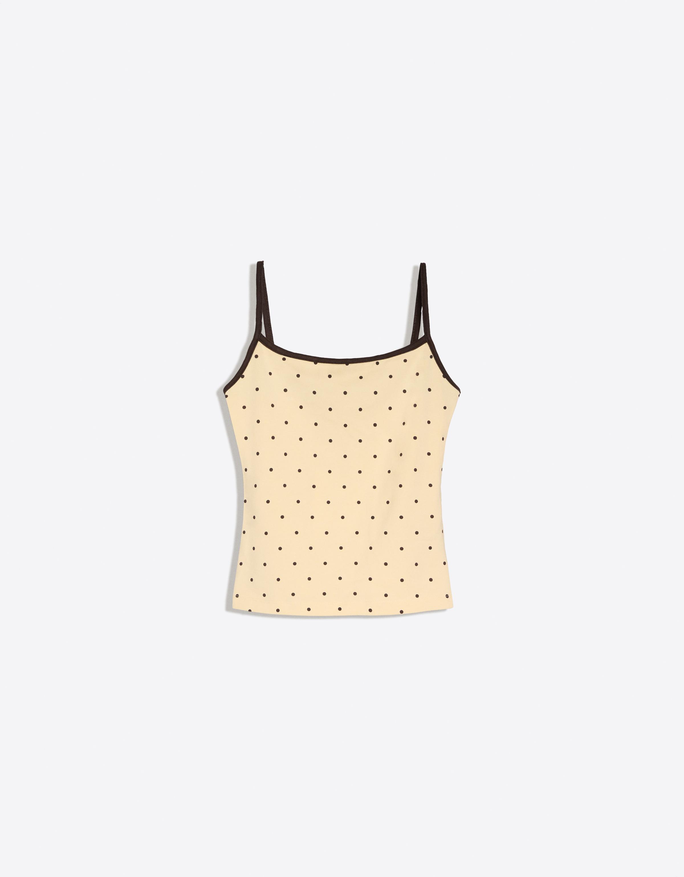 Contrast strappy top — Yellow
