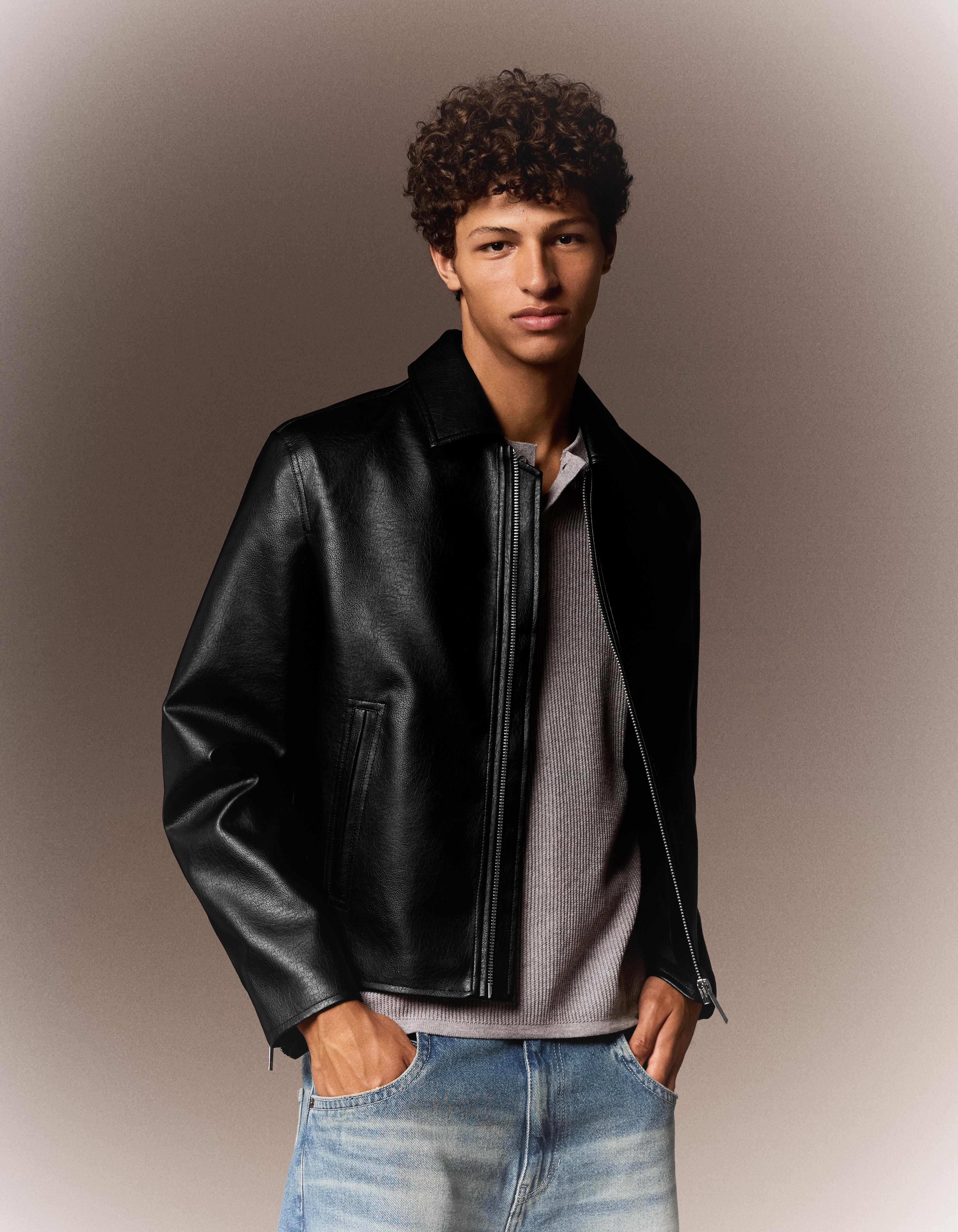 Veste Boxy Similicuir Xl Noir