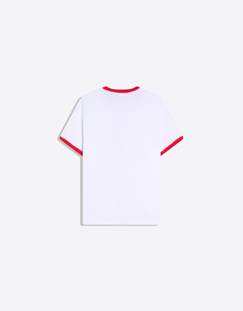 Paul Frank contrast short sleeve T-shirt-Off white