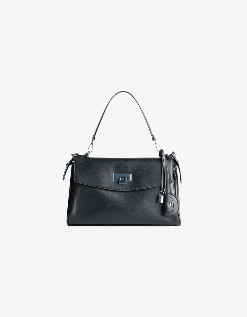 Bolso efecto piel-Negro