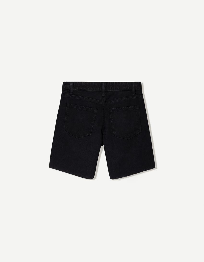 Bermudas denim-Negro