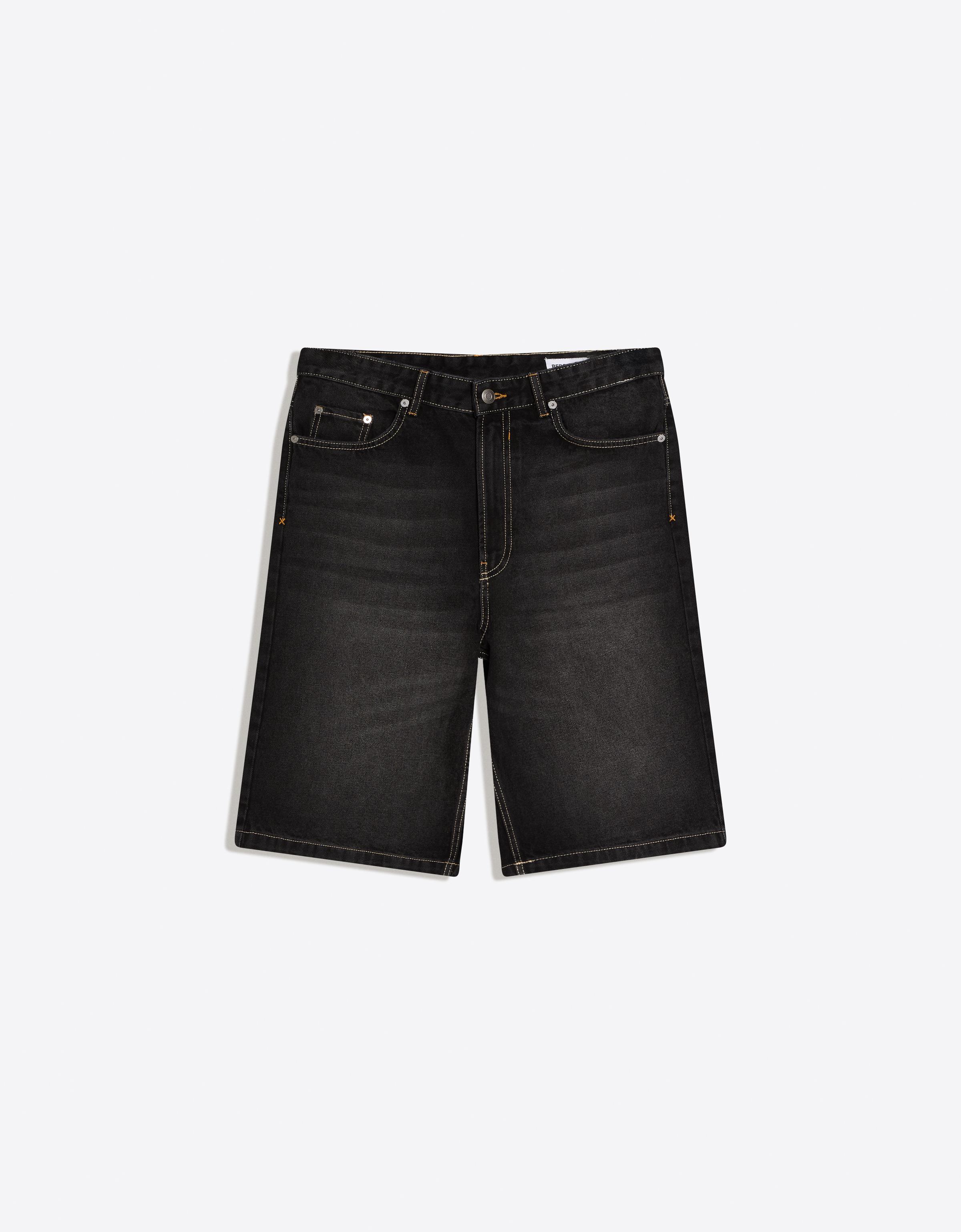 Bershka Baggy fit denim bermuda
