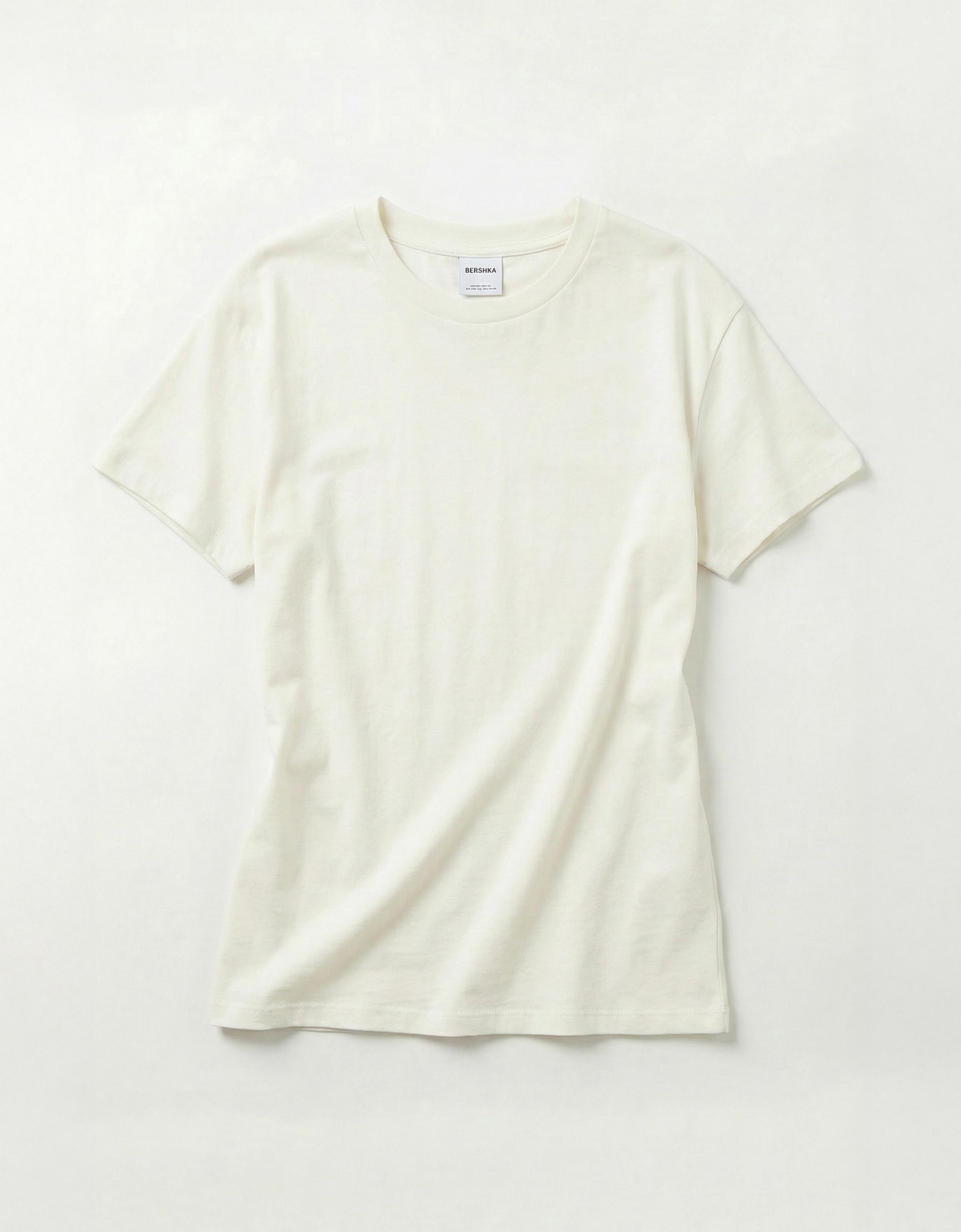 Short sleeve boxy fit T-shirt — Off white