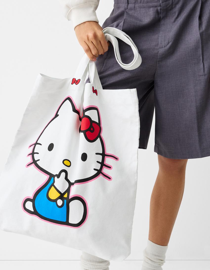 Mala tote bag da Hello Kitty com estampado-Branco-1