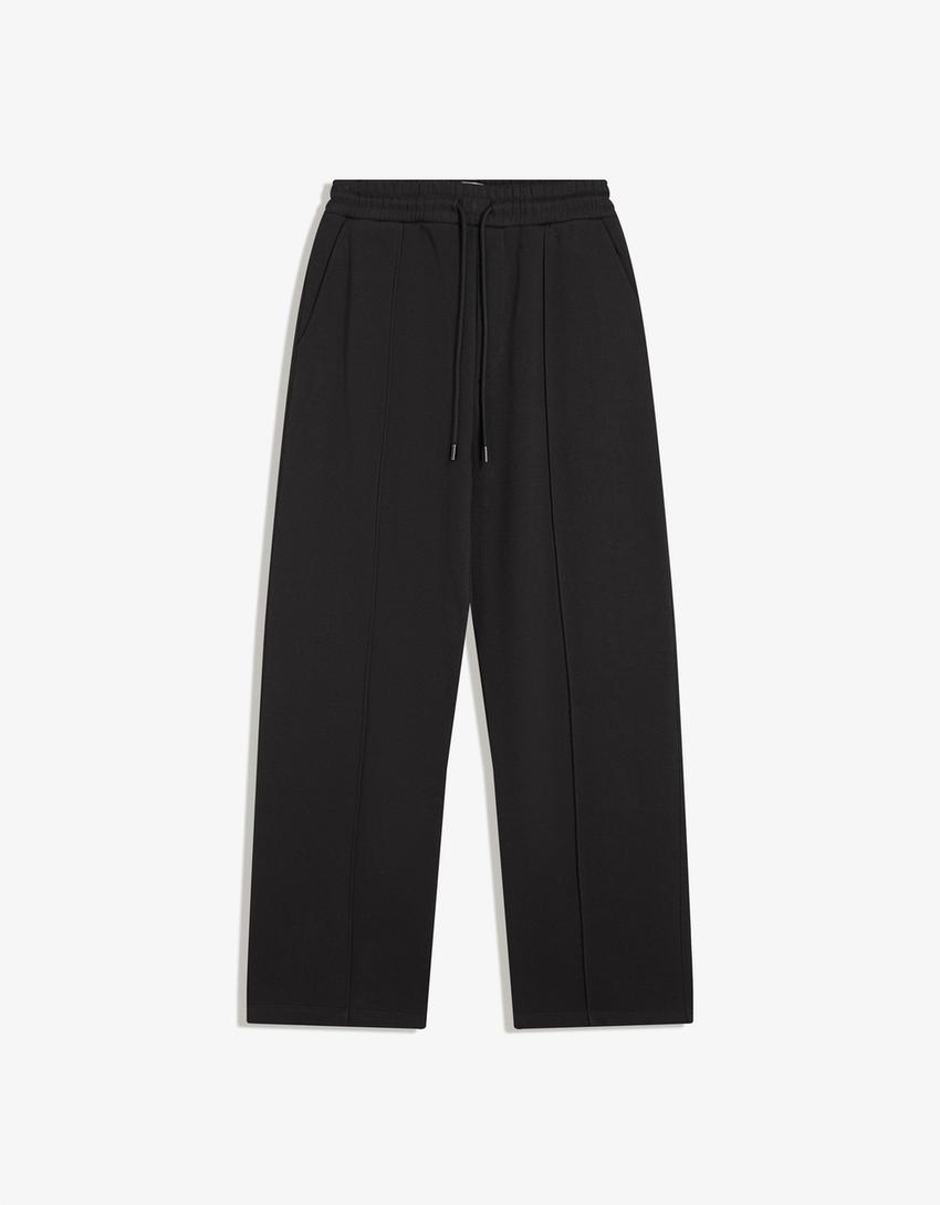 Pantalón wide leg-Negro-3