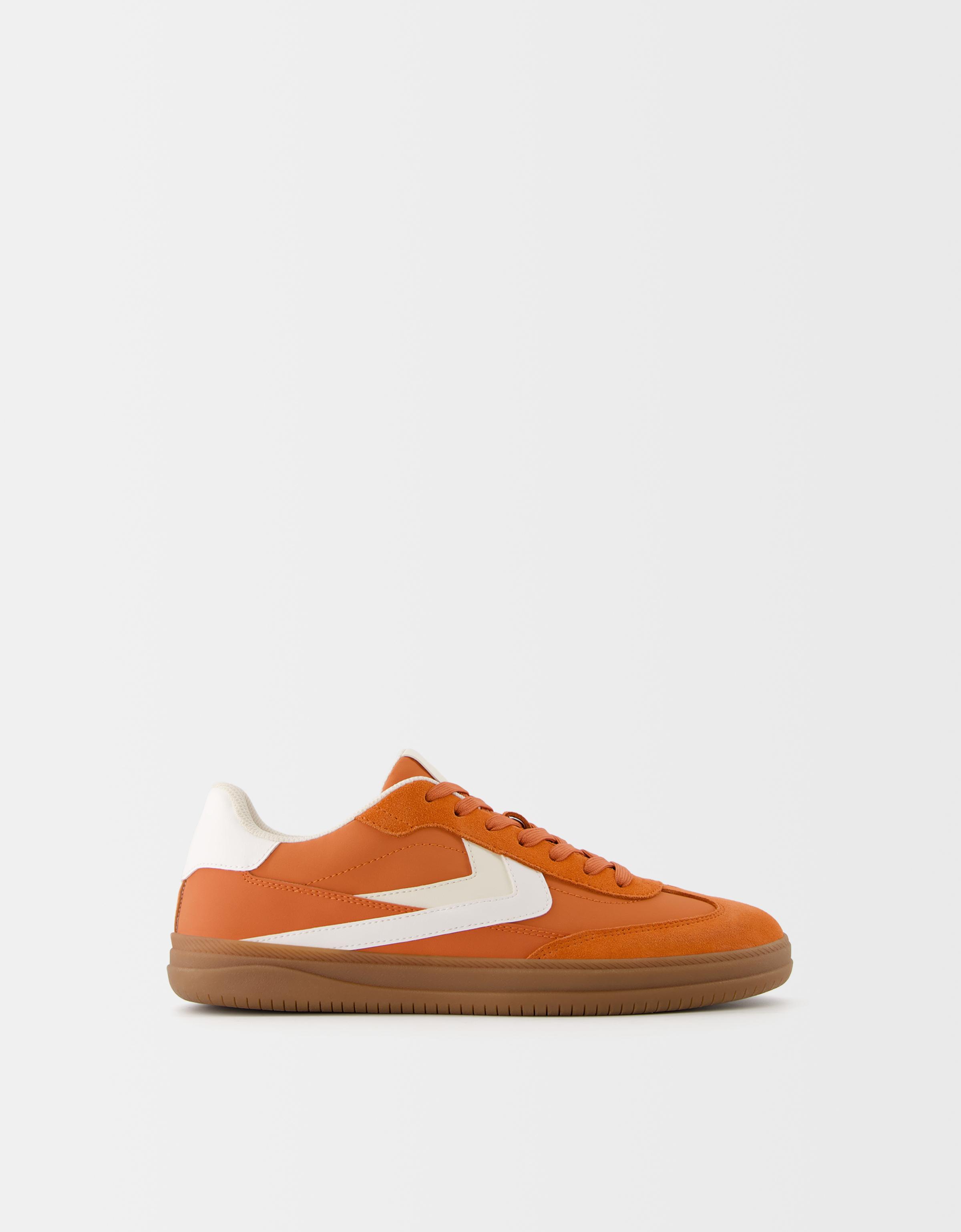 Bershka Retro-Sneaker Herren 40 Orange