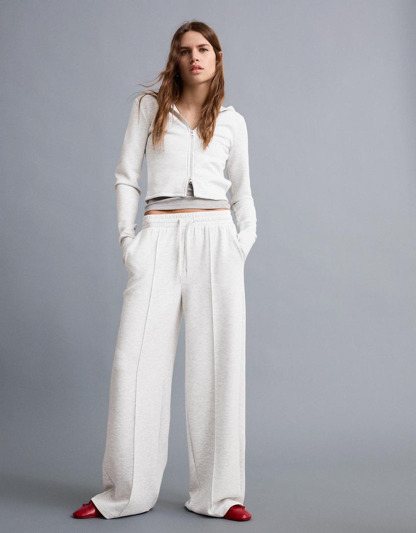 Sweatshirt mit Reißverschluss, weich, Modal, Kapuze-Grau