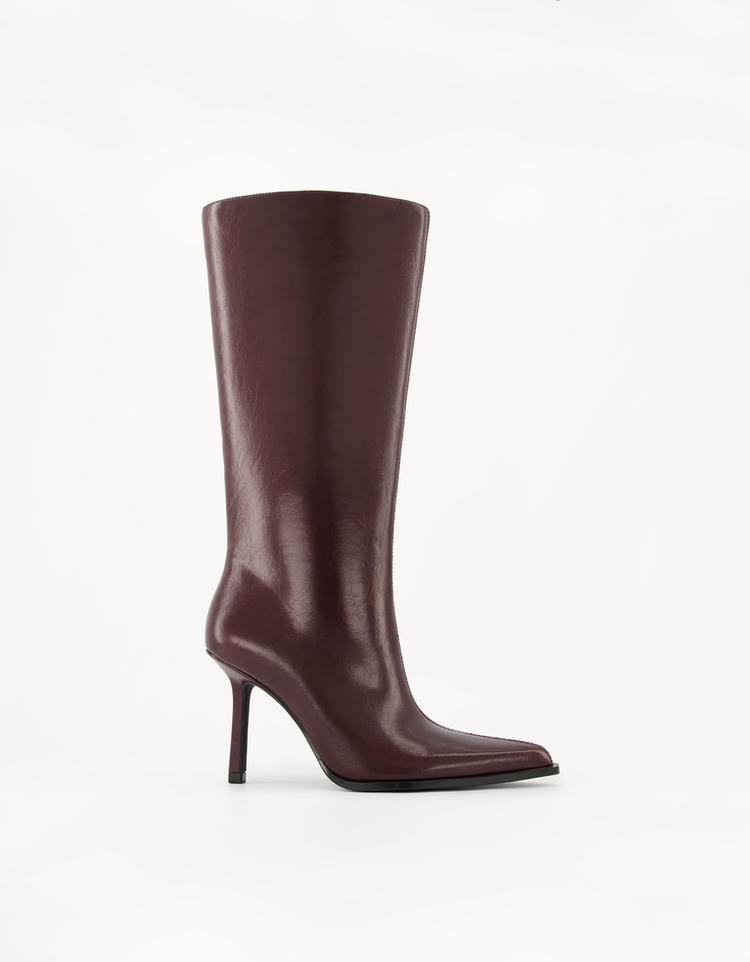Bota tacón caña ancha