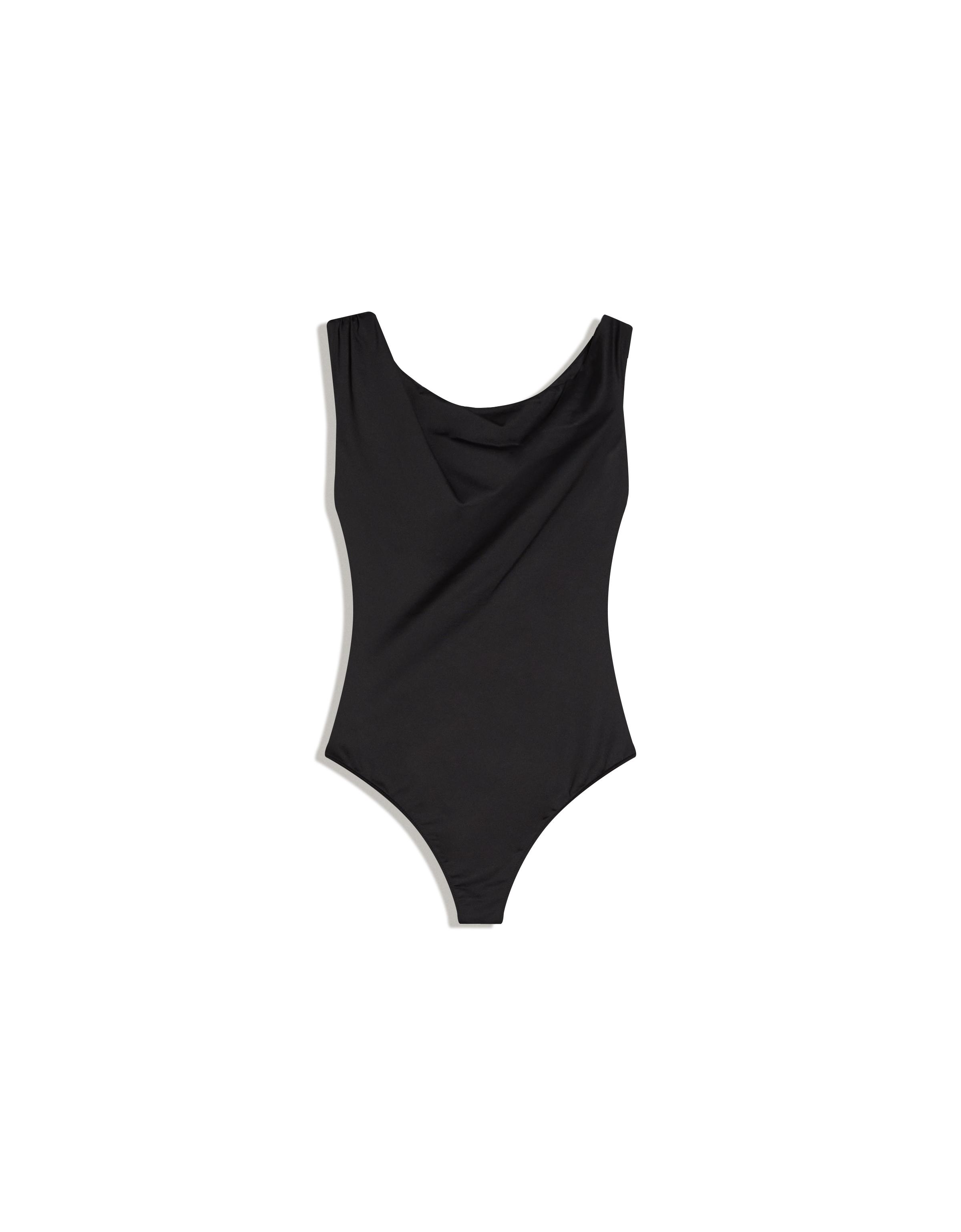 Asymmetric ruched strap bodysuit