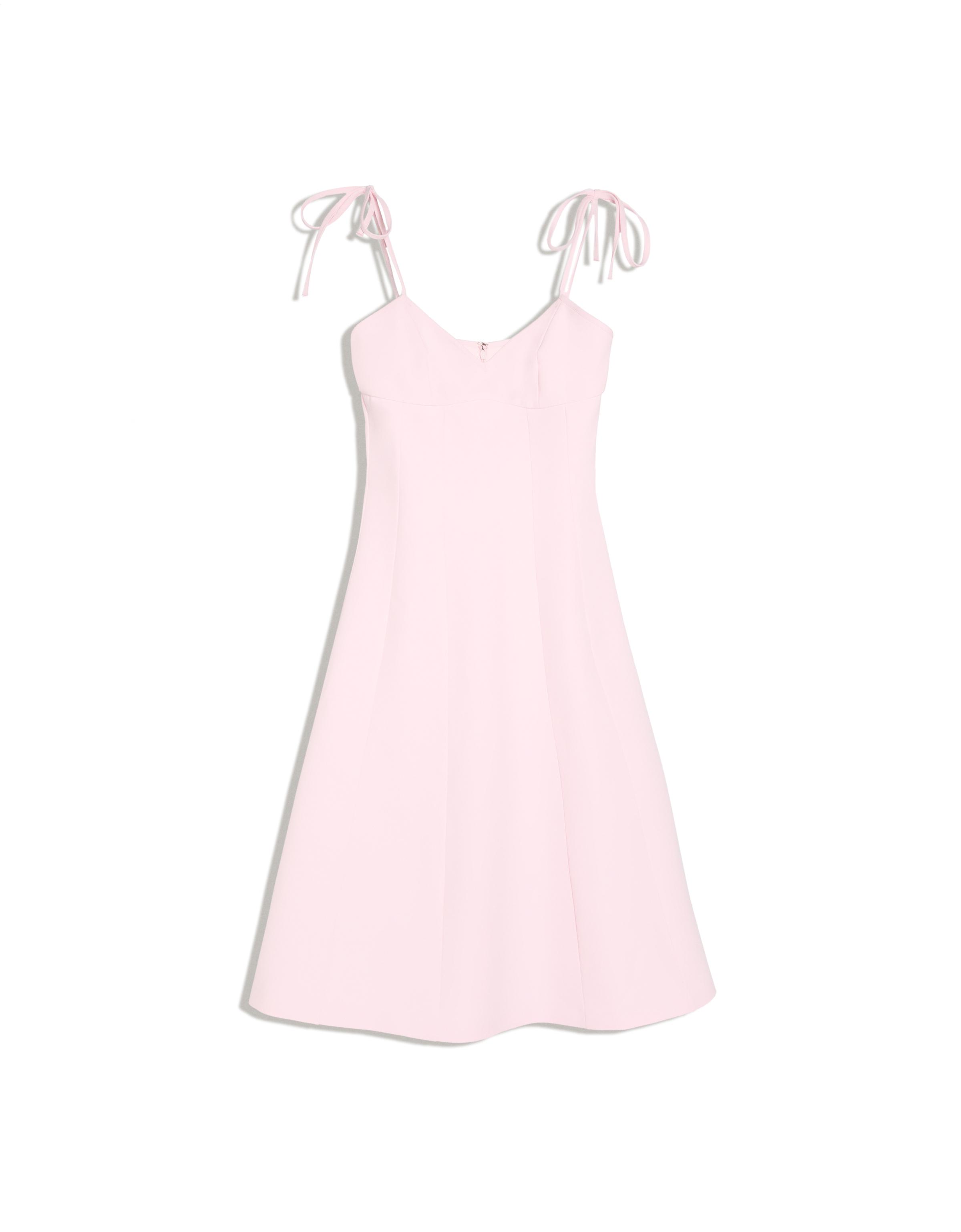 Structured mini dress with bows — Pink