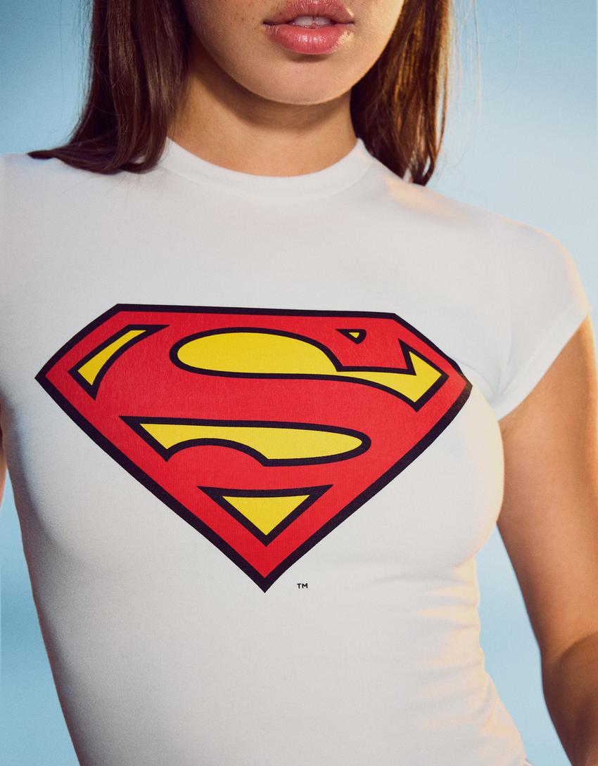 Short-sleeve Superman T-shirt-White-2