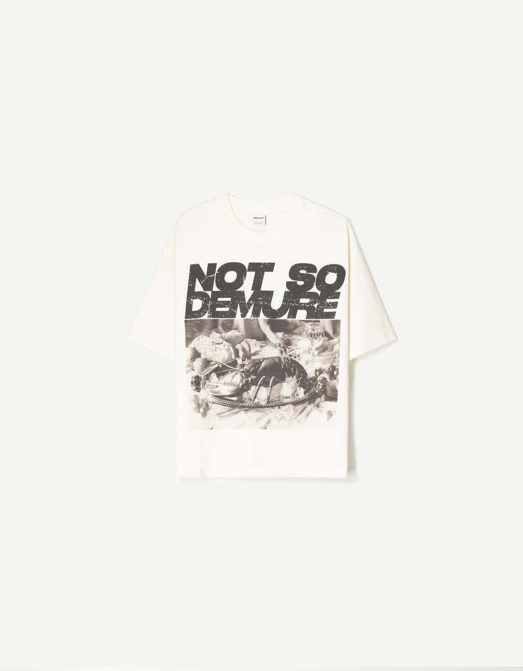 Printed short sleeve oversize T-shirt