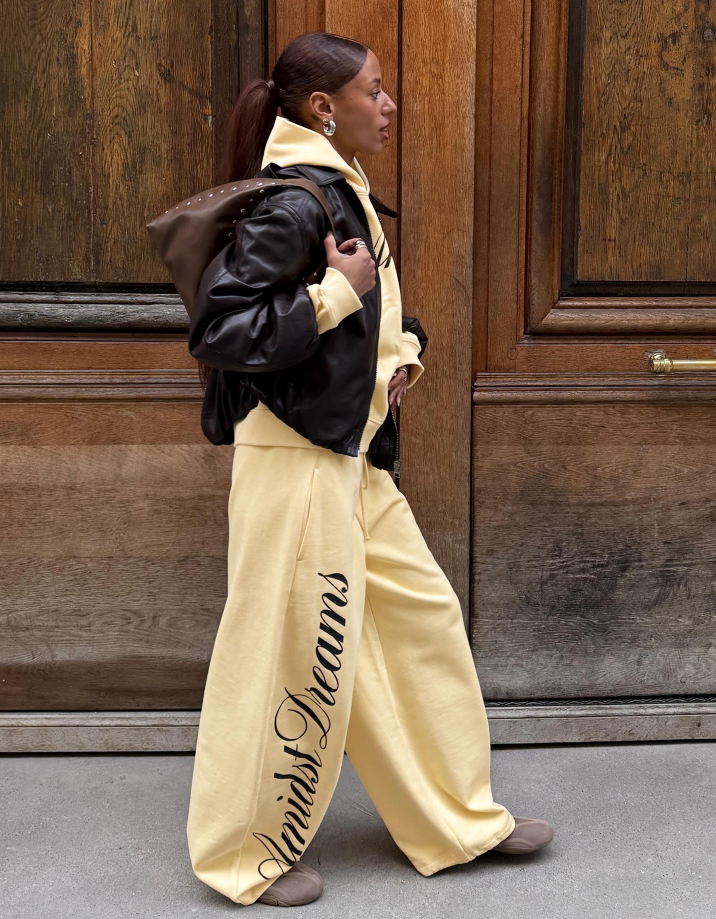 Baskılı barrel fit şardonlu eşofman altı - Görsel 96