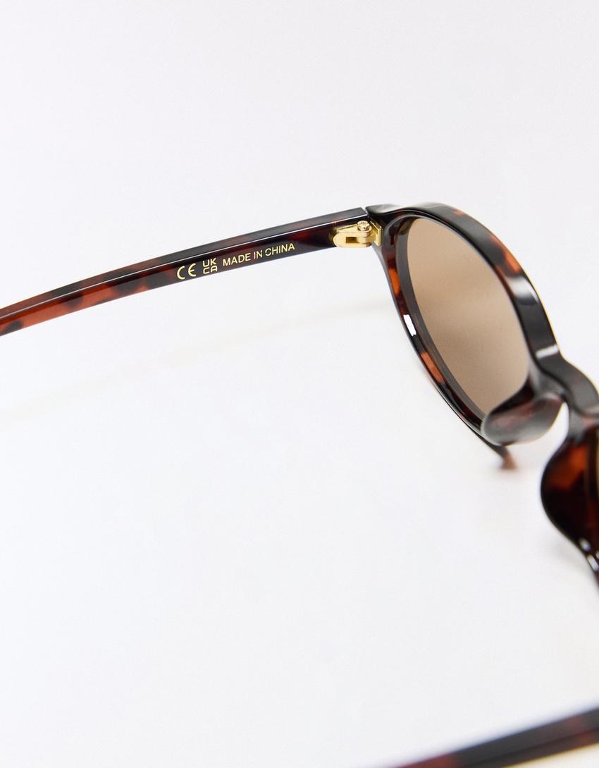 Oval sunglasses-Brown