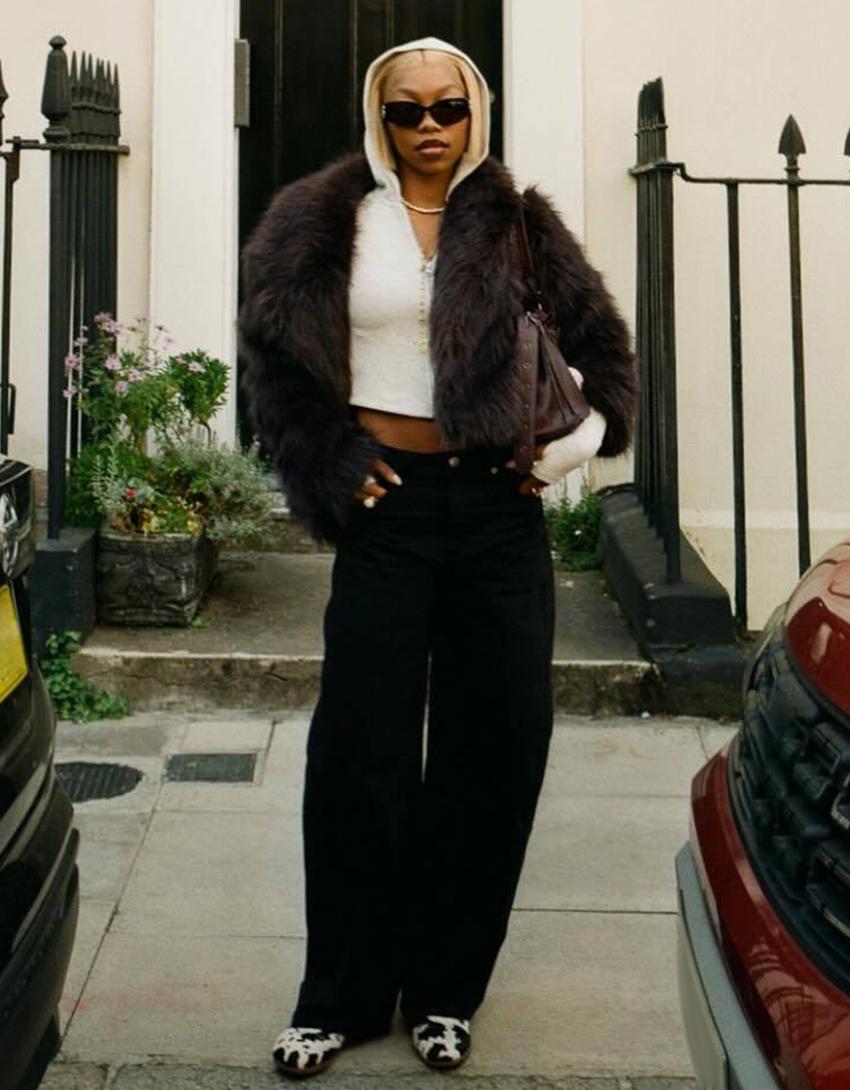 Giubbotto pelliccia sintetica #bershkastyle Donna Bershka