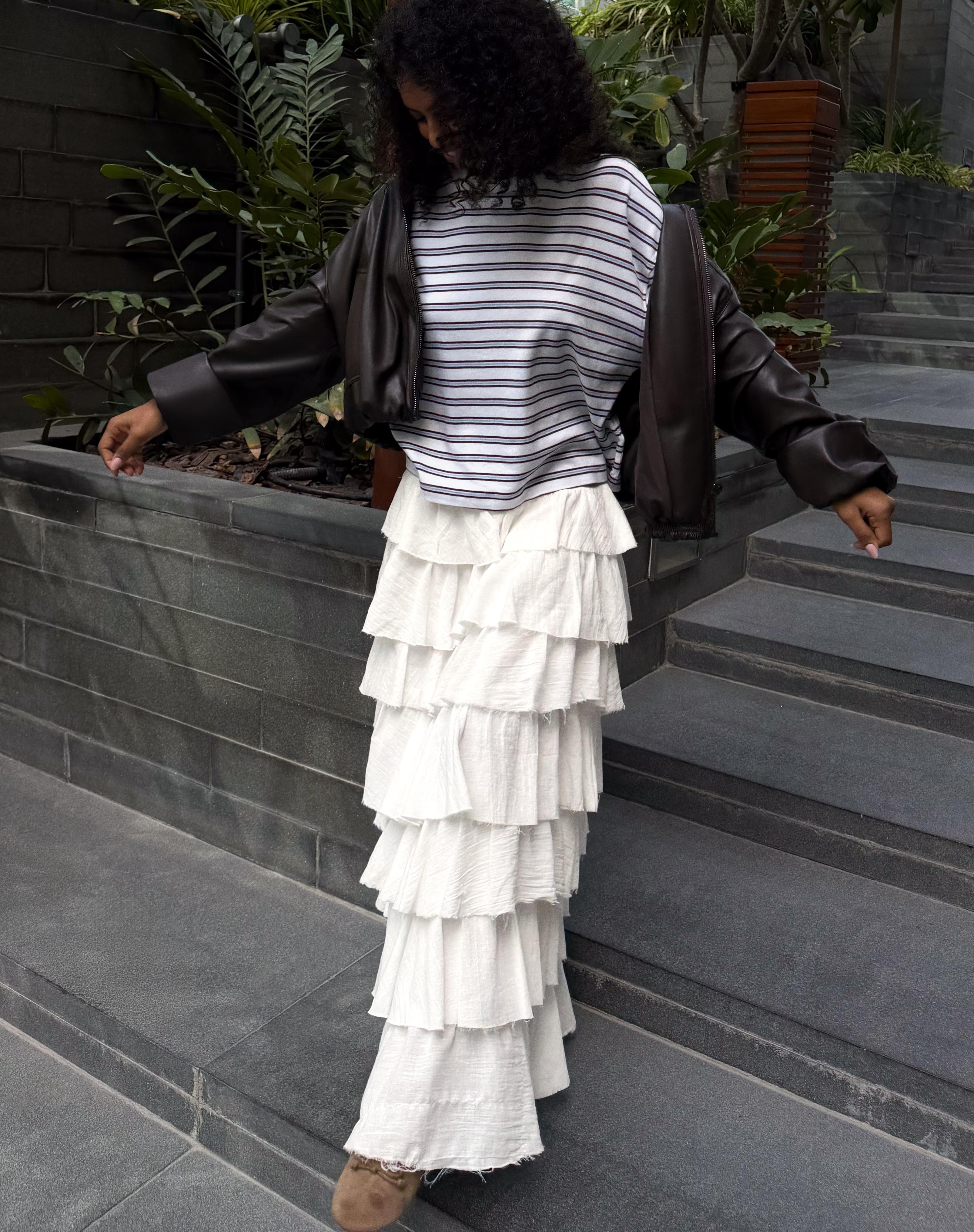 Volanlı rustik midi etek - Görsel 45