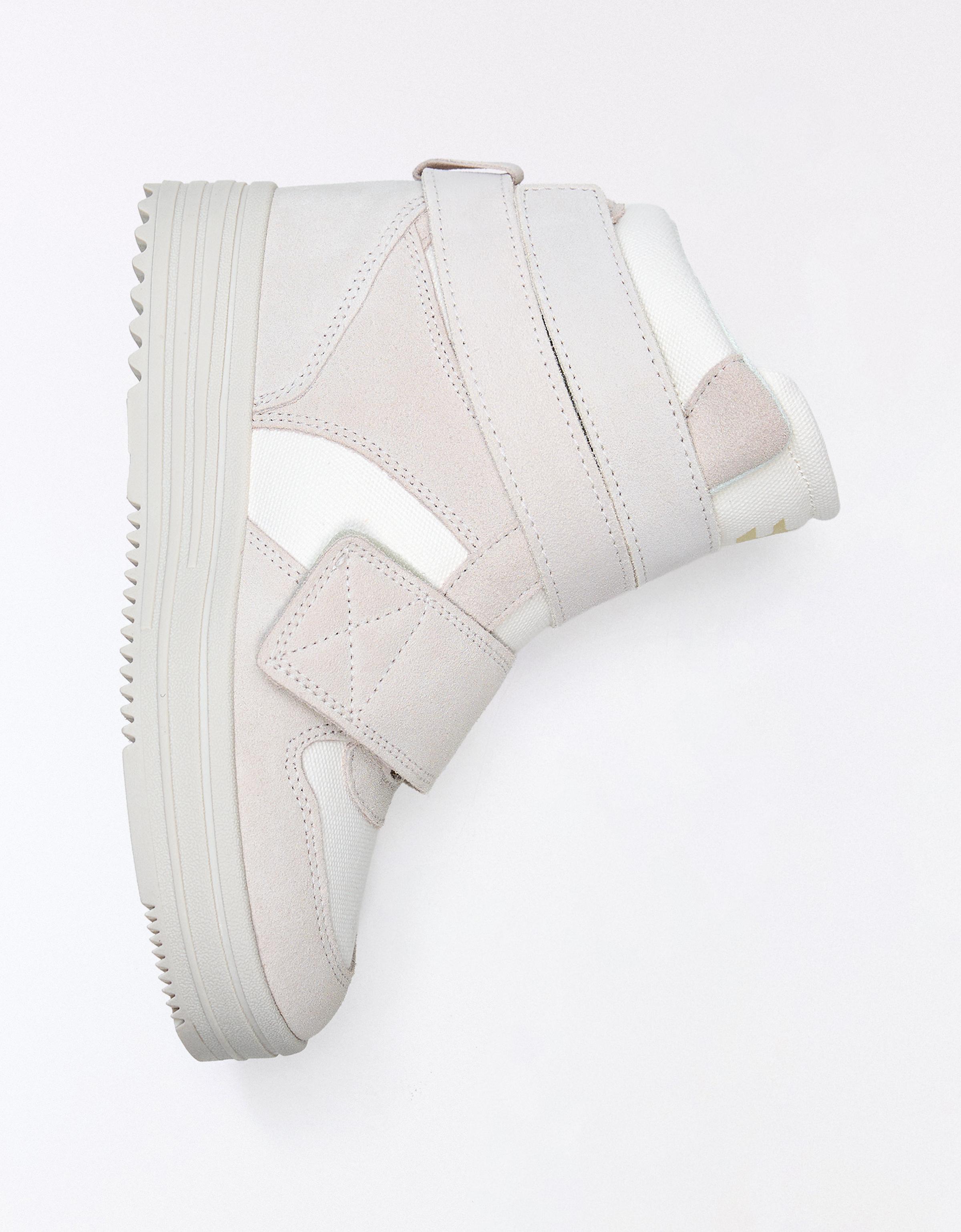 HIGH-TOP WEDGE SNEAKERS — ICE