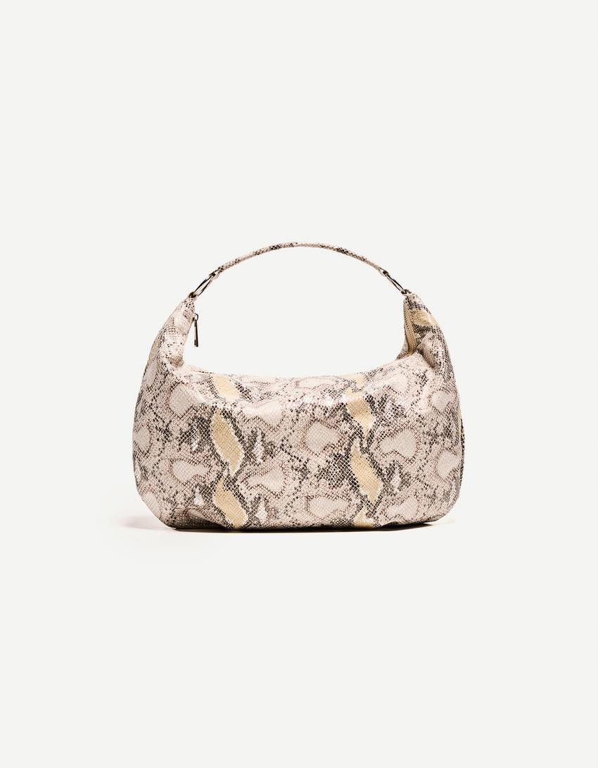 Animal print bag-Cream-2
