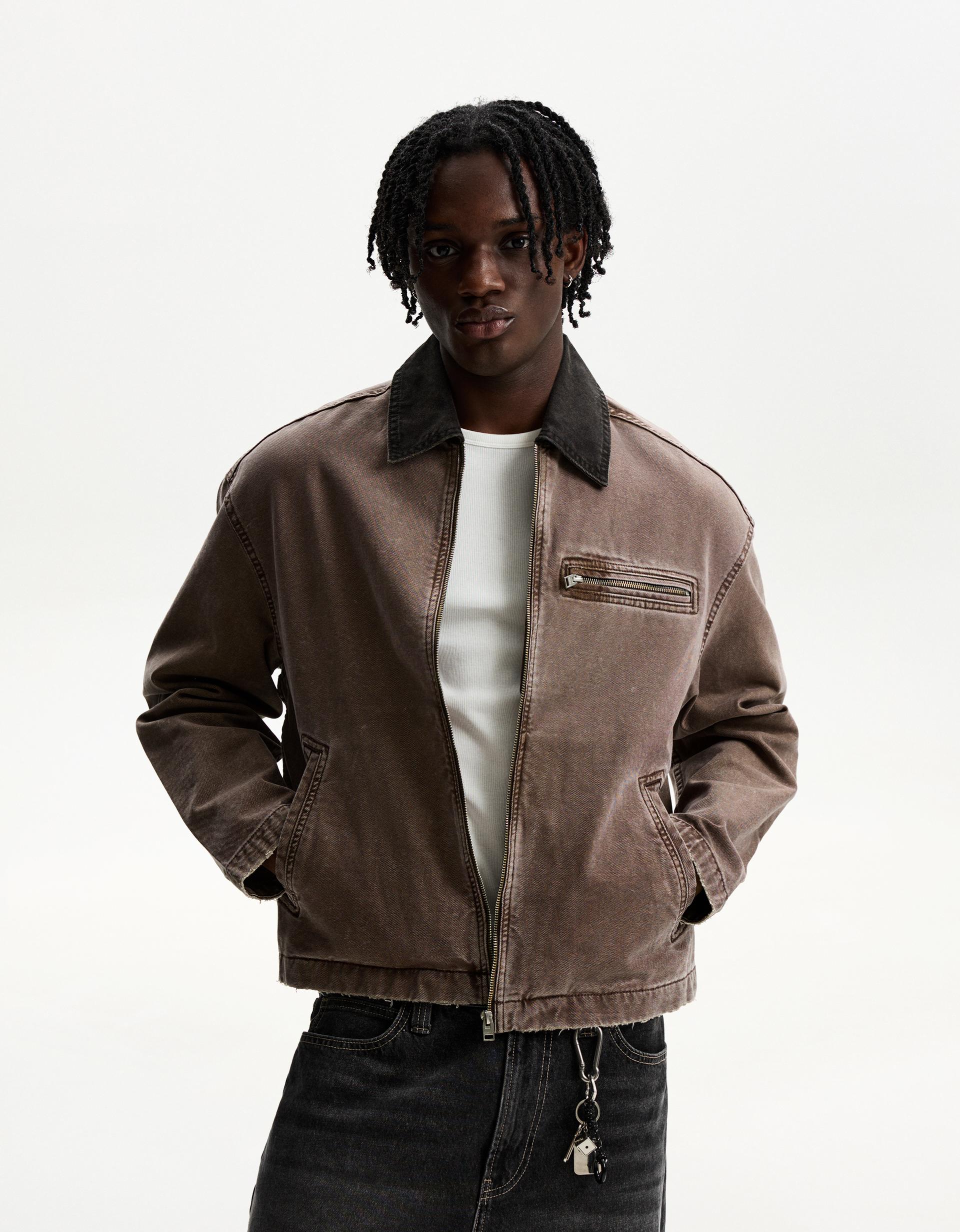 Leather Jacket Giacca Corta Bershka Bomber Uomo Bershka Giacca Nba