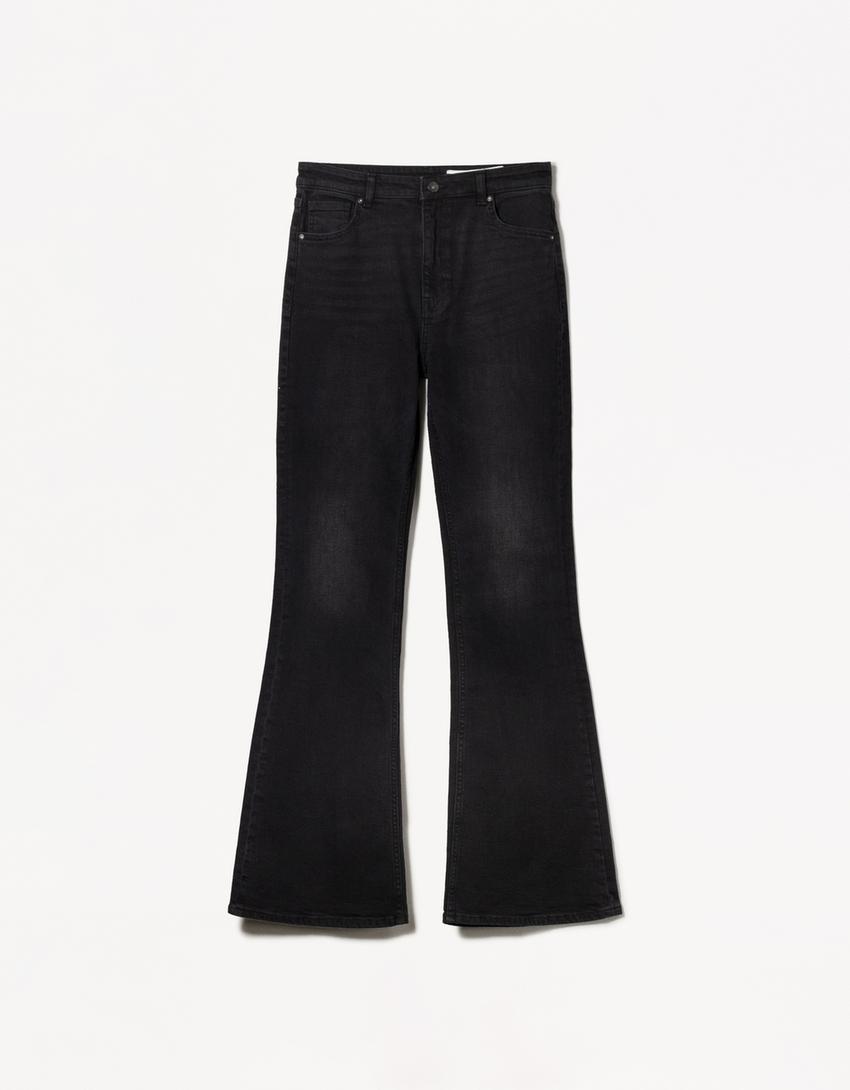 Jeans flare-Negro