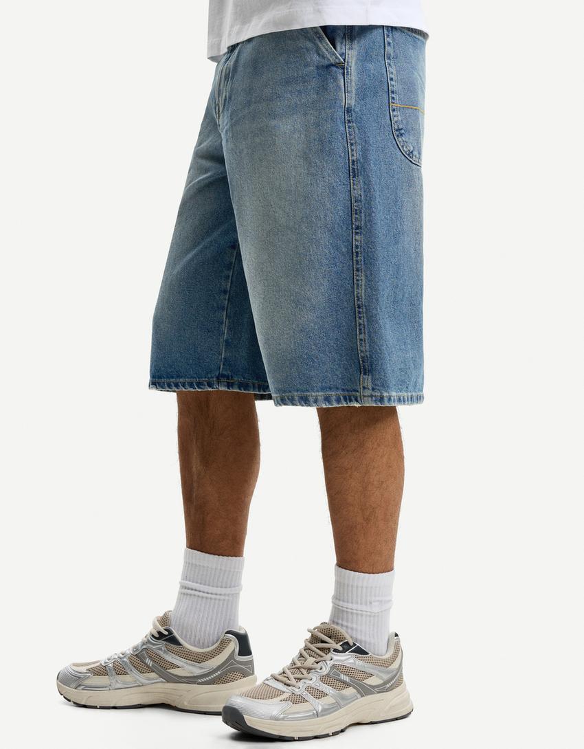 Bermudashorts i denim med skaterstil