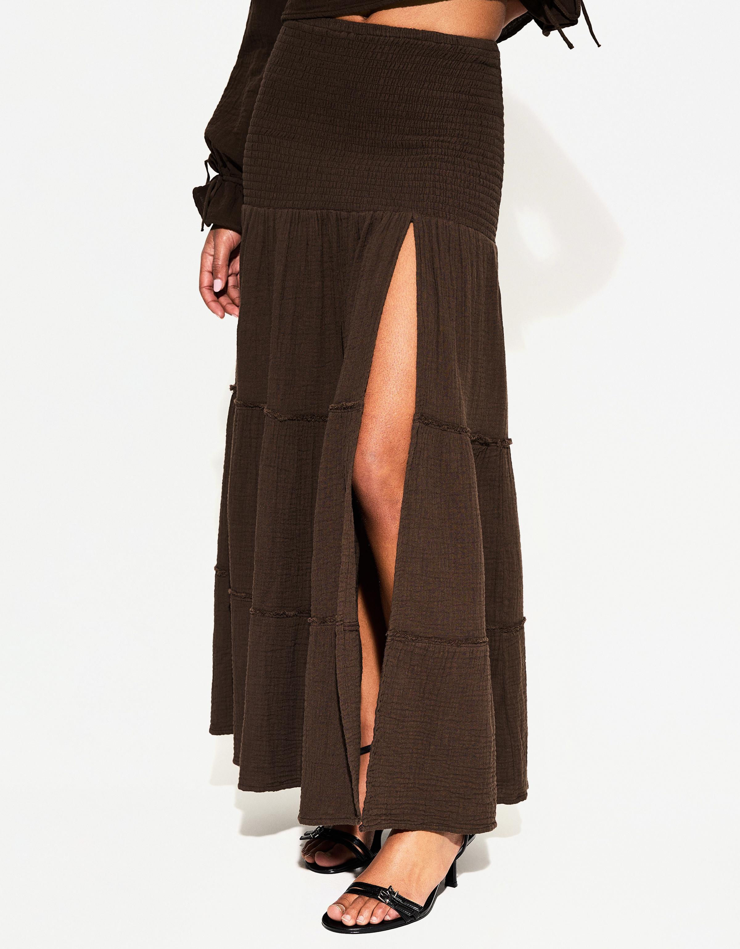 Panelled midi skirt - Women | Bershka