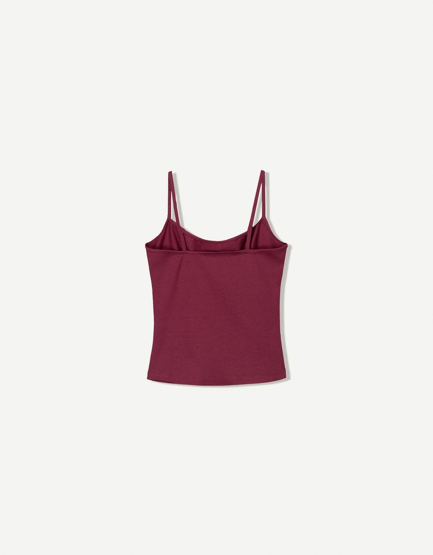 Strappy top-Burgundy-4
