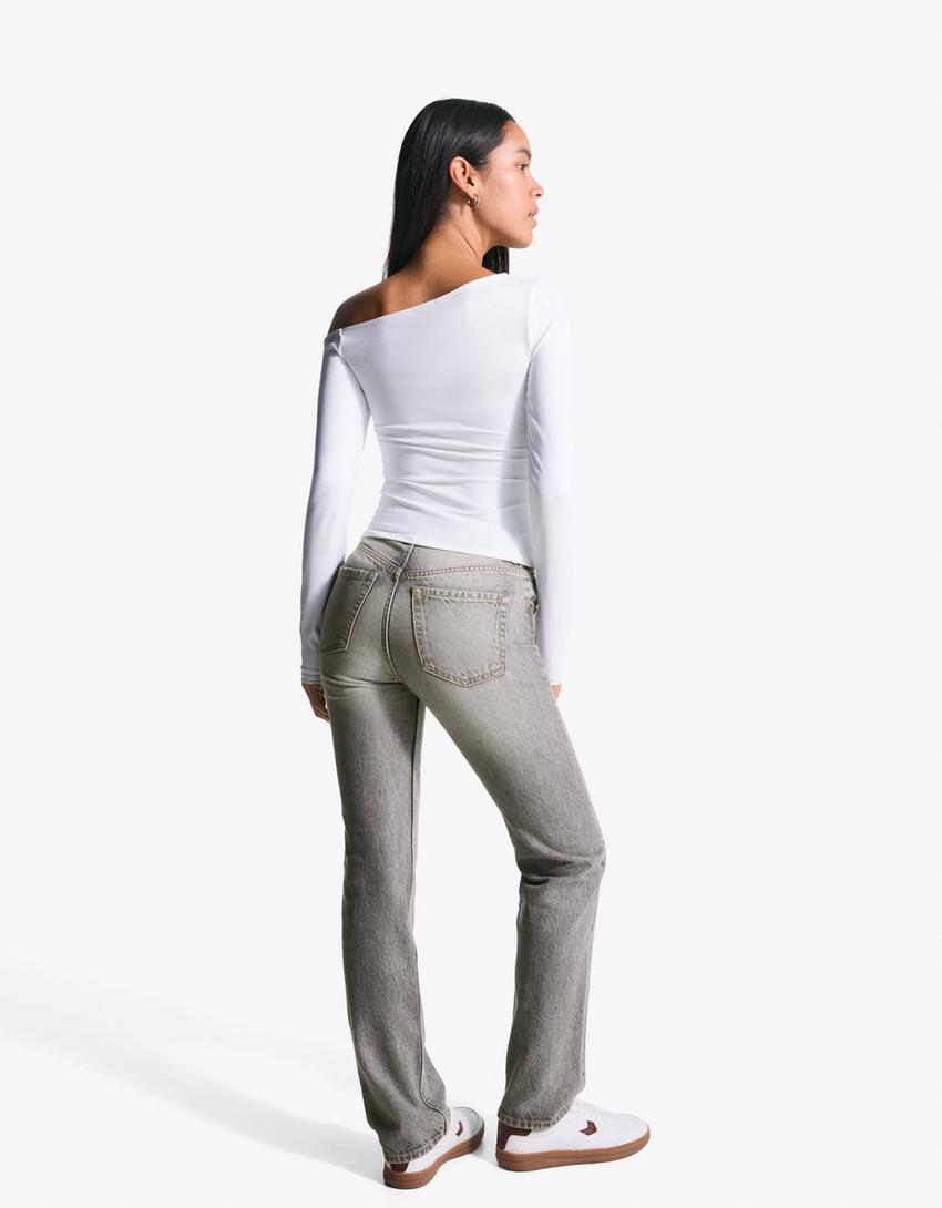 Straight fit jeans-Grey