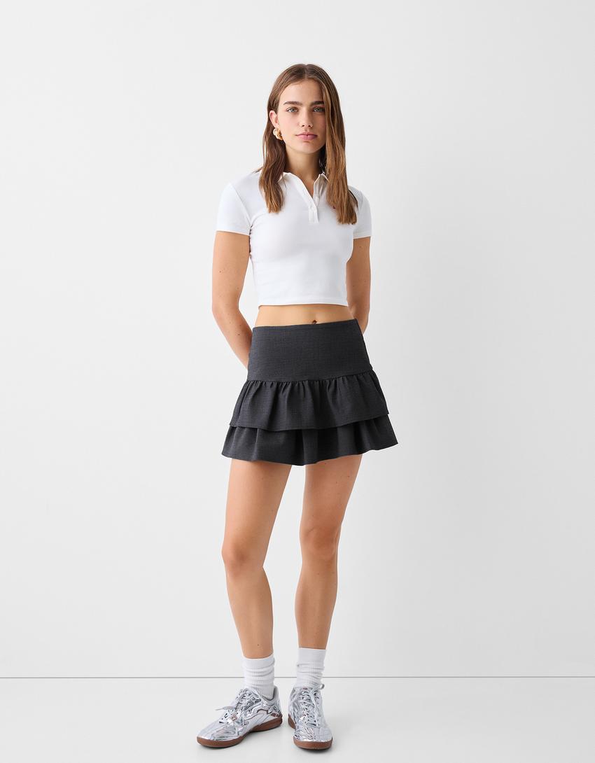 تنورة قصيرة بكشكش-أسود-3