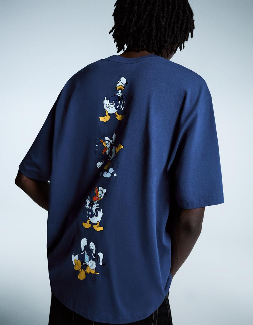 تيشرت بطبعة دونالد داك وأكمام قصيرة-كحلي
