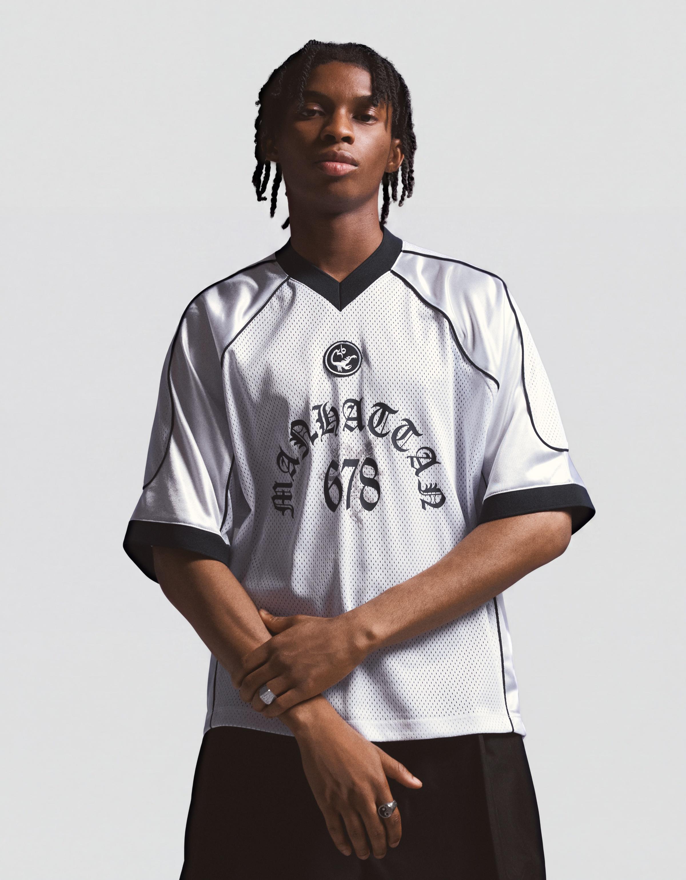 Short sleeve mesh T-shirt — White