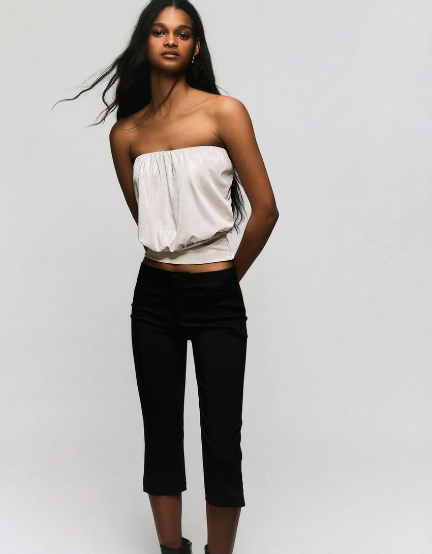 Balloon bandeau top-Cream