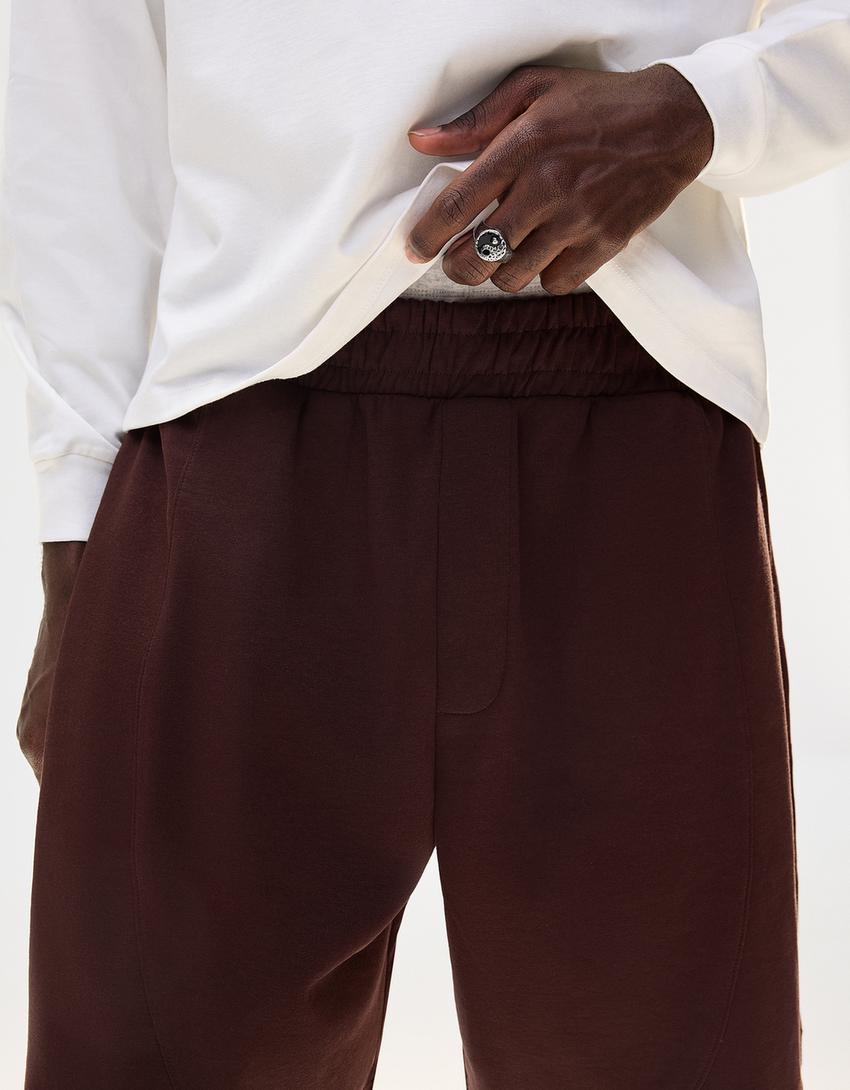 Interlock Bermuda shorts-Brown