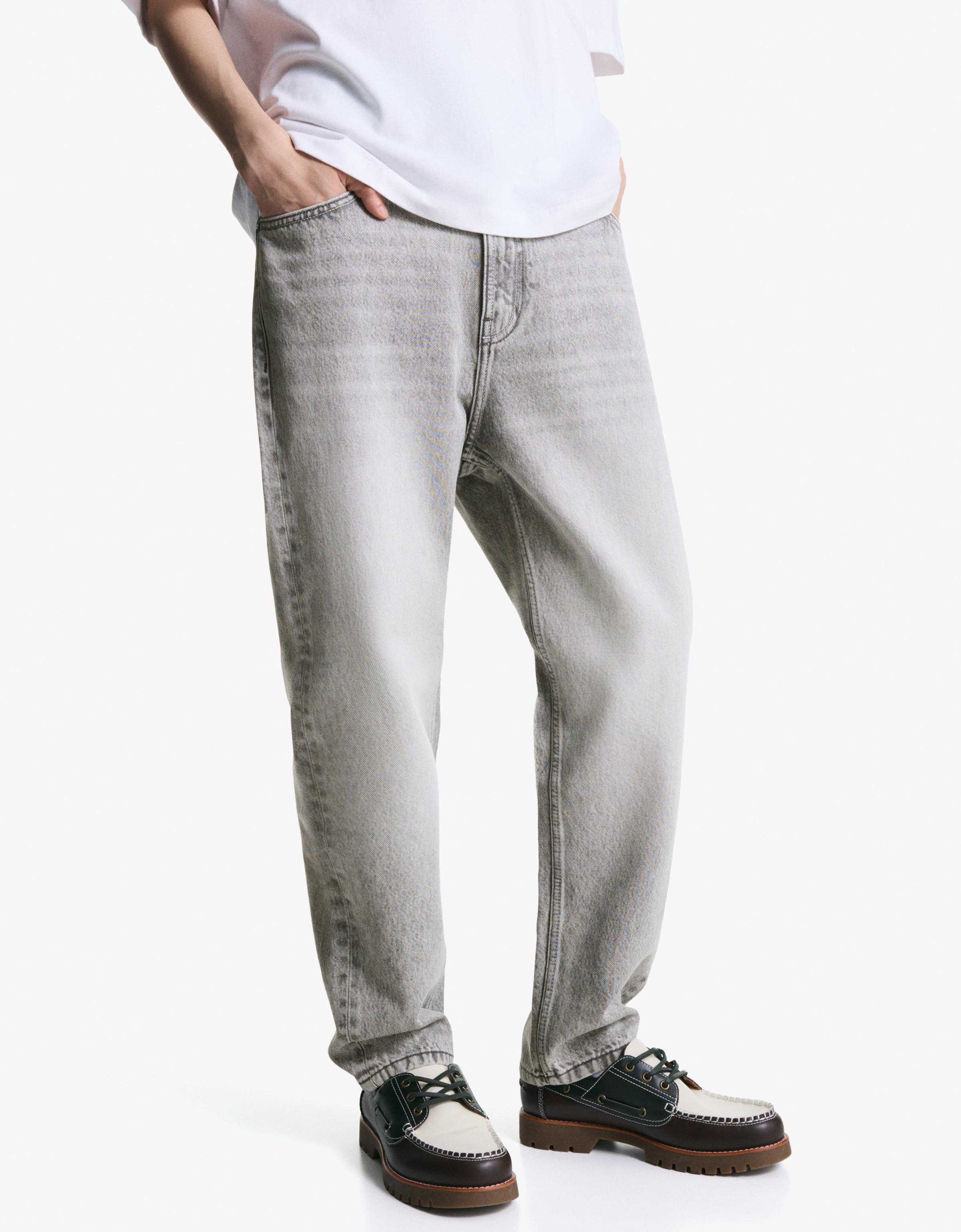 Tapered loose fit jeans — Grey