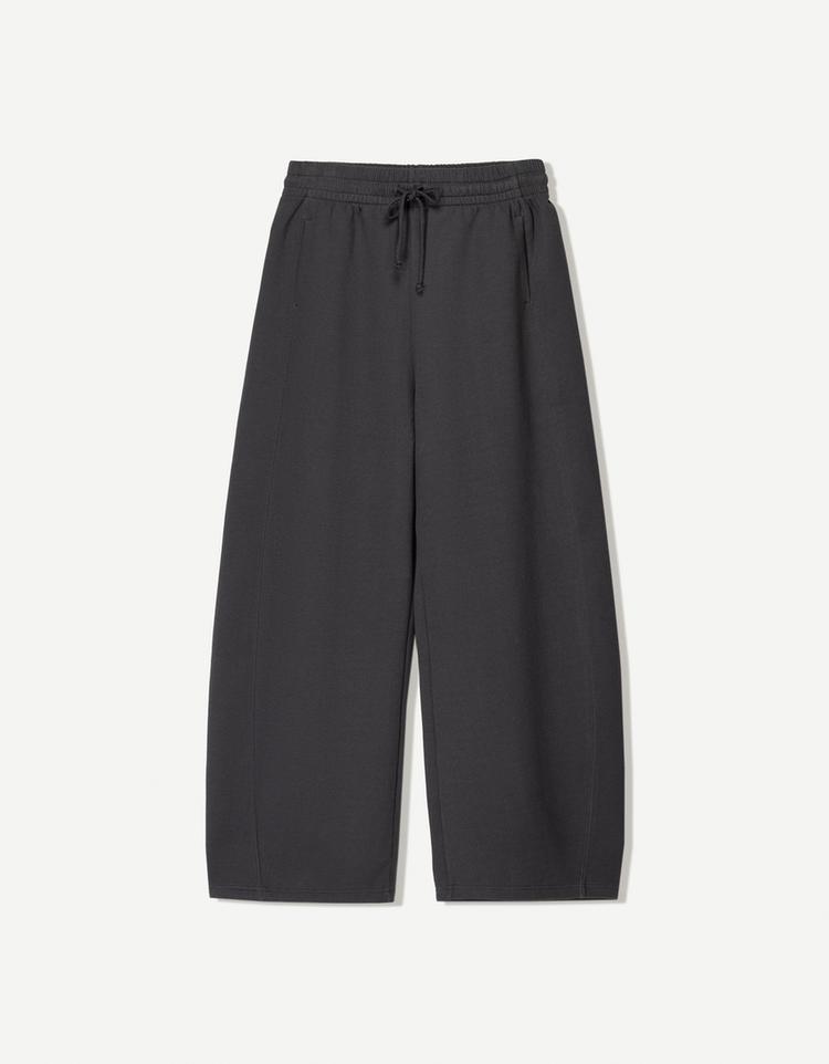Plush barrel trousers