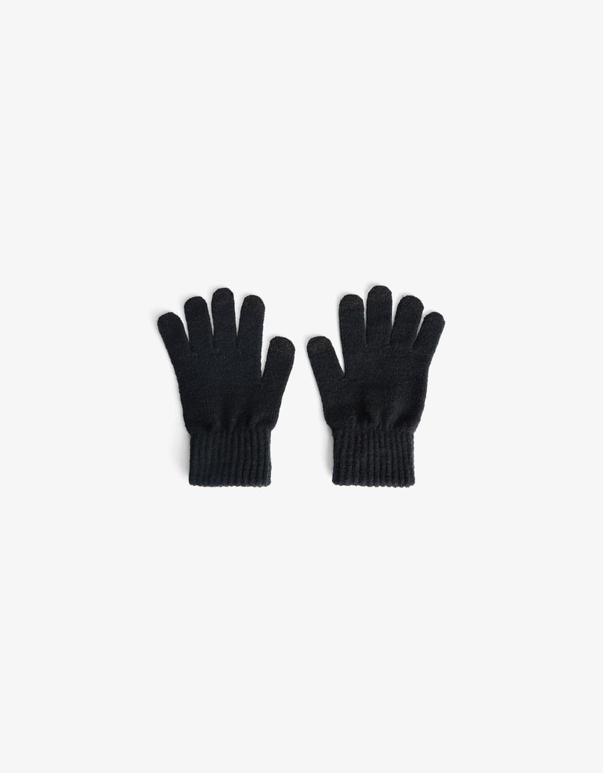 Gants écran tactile-Noir